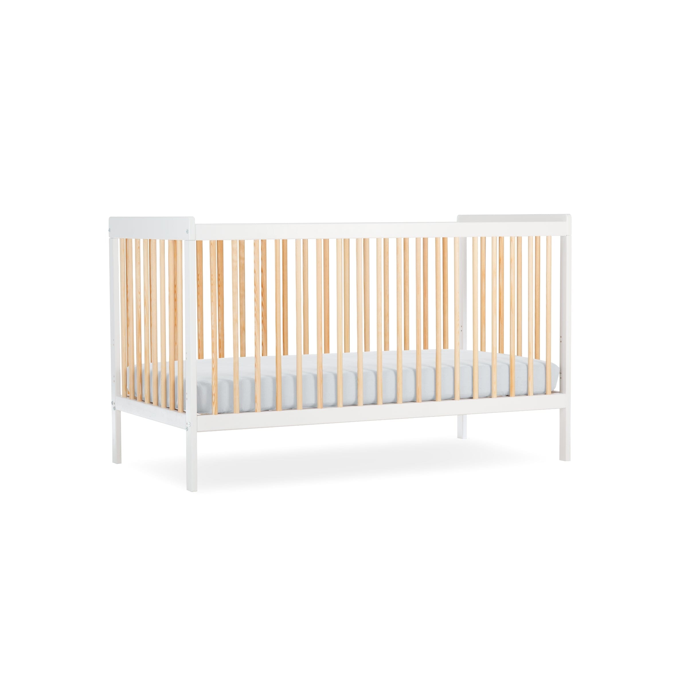 Nola Cot bed - White / Natural Cribs & Toddler Beds CuddleCo