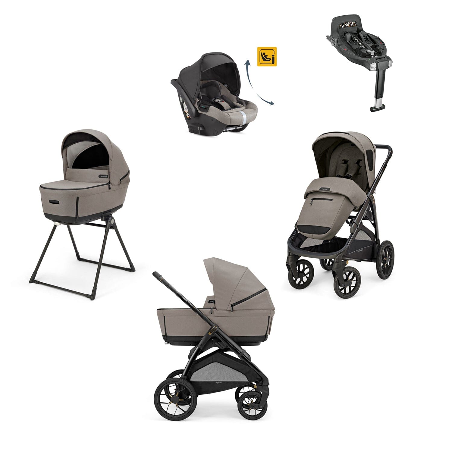 Inglesina Aptica XT Quattro Travel System - Tundra Beige Strollers Inglesina