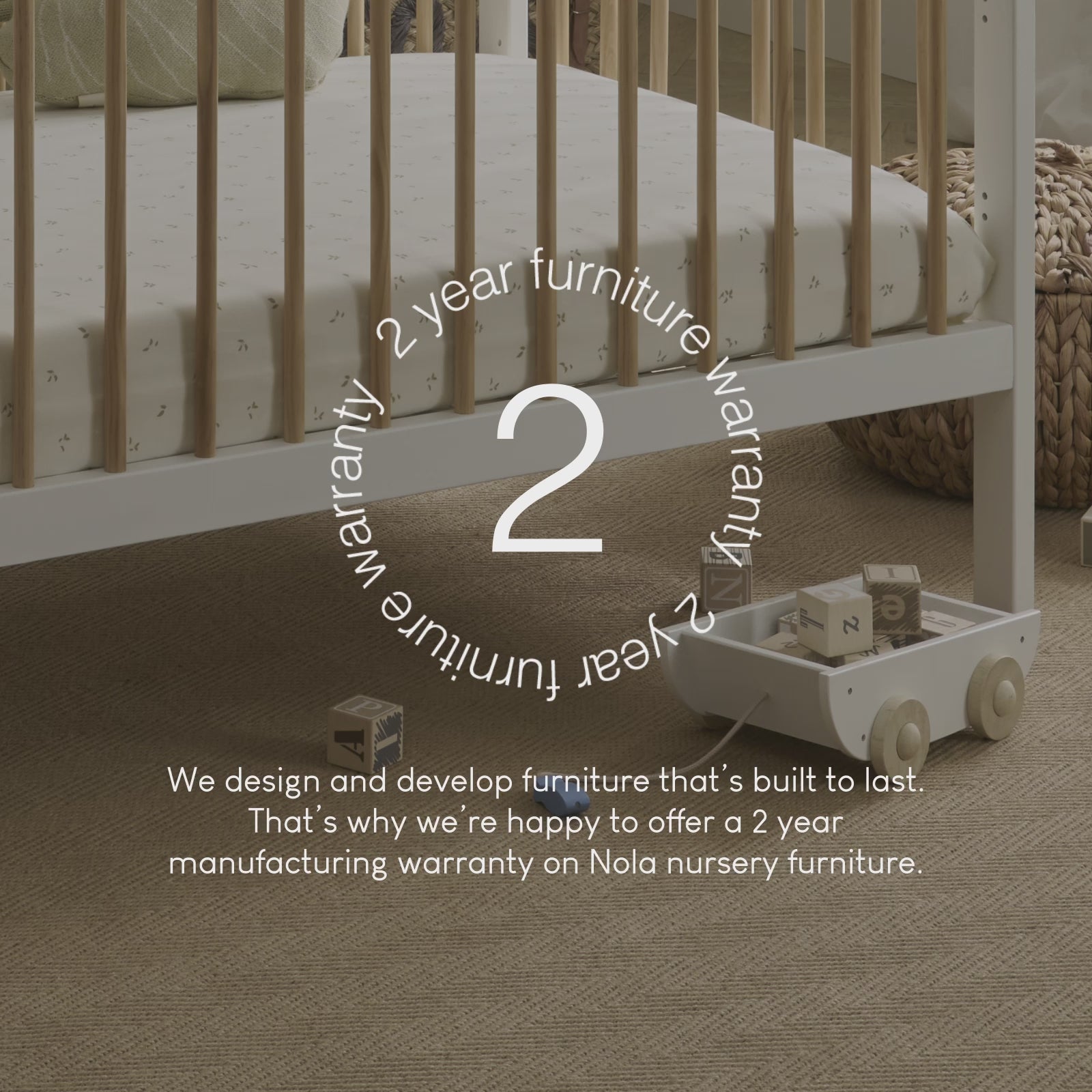 Nola Signature 3 Piece Nursery Furniture Set - White & Natural