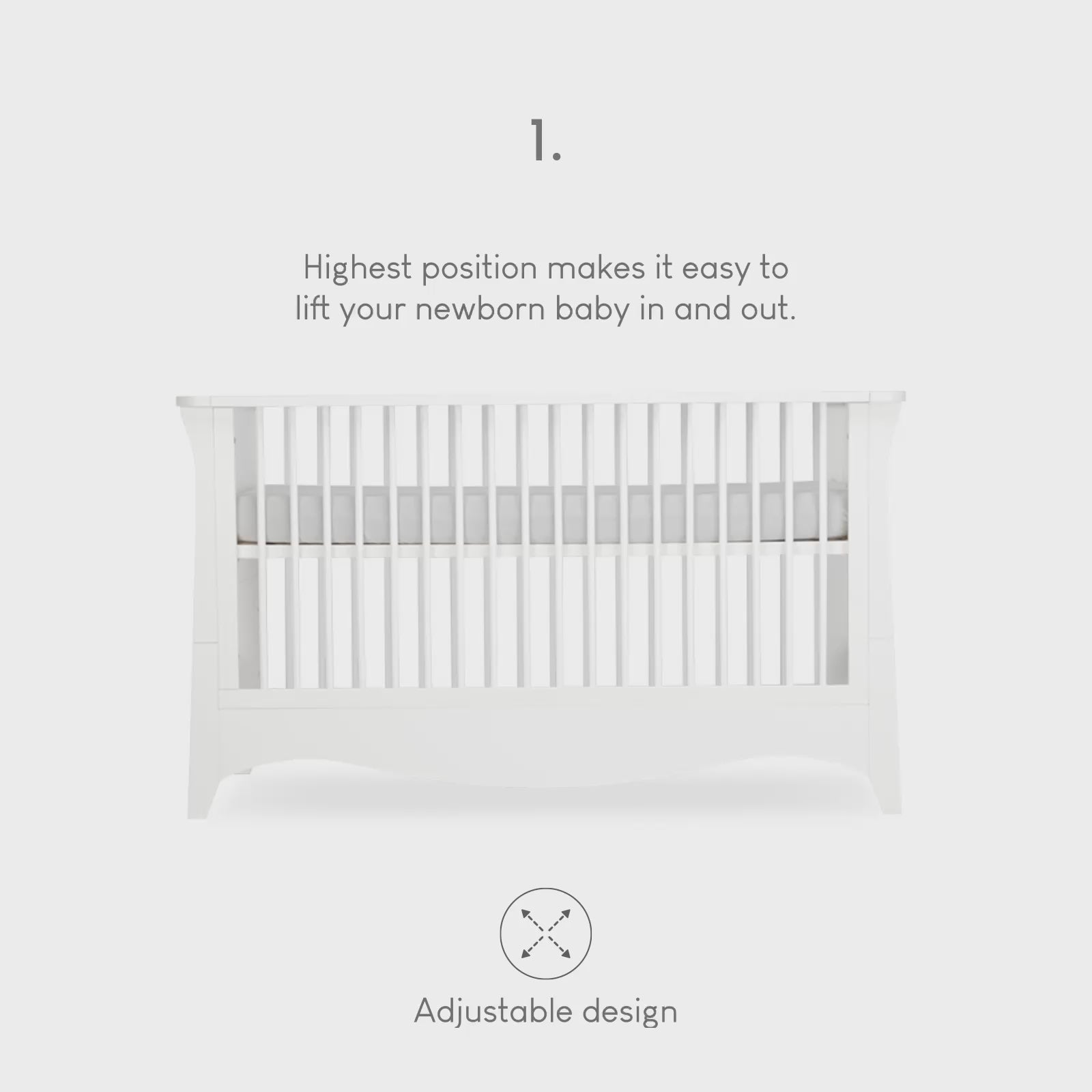 Clara 2 Piece Nursery Furniture Set - White