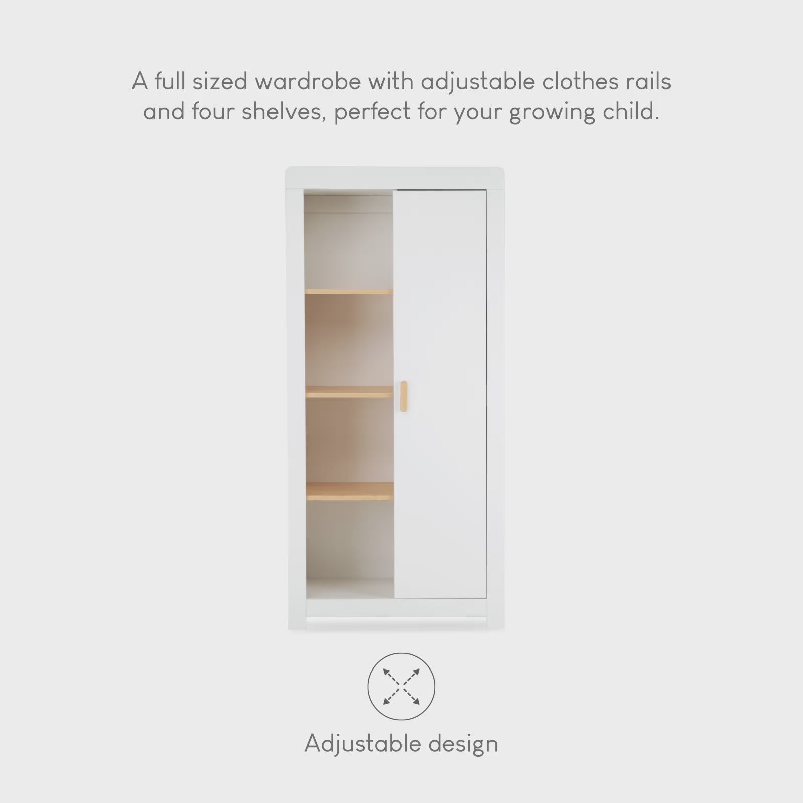 Nola Signature 3 Piece Nursery Furniture Set - White & Natural