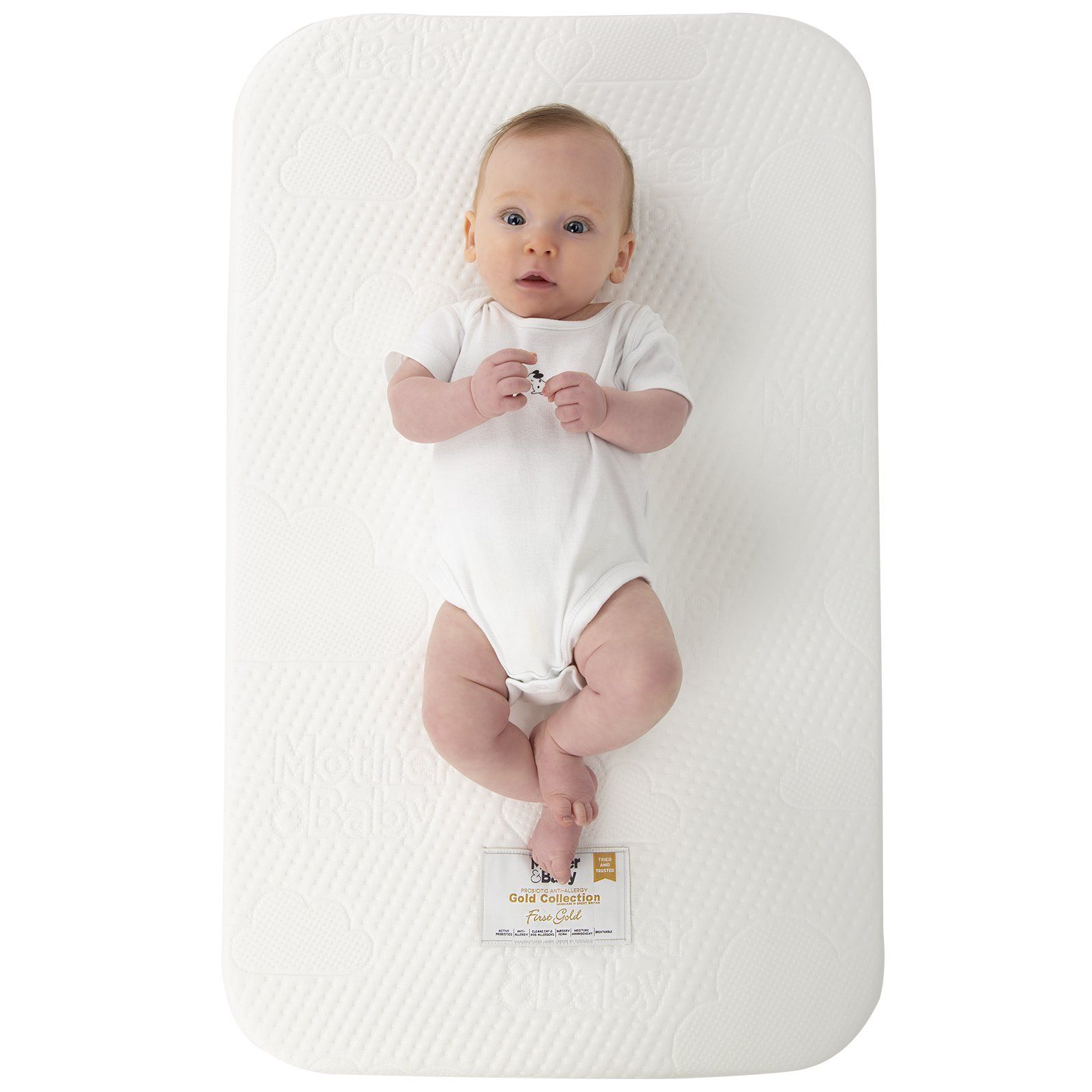 Mother&Baby First Gold Anti-Allergy Foam Co-Sleeper Mattress 83 x 50cm Mother & Baby