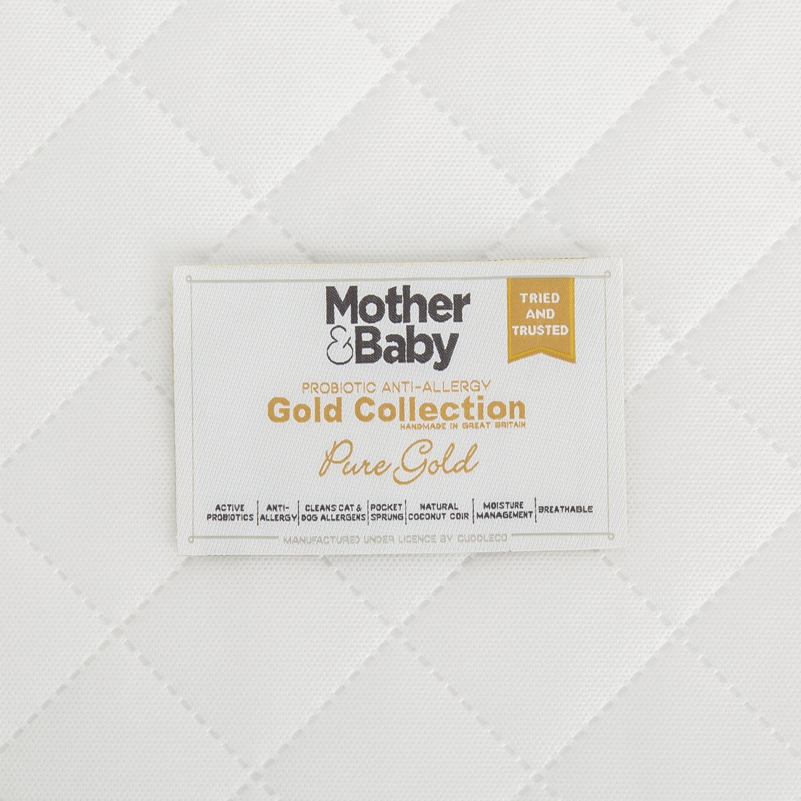Mother&Baby Pure Gold Anti-Allergy Coir Pocket Cot Mattress 120 x 70cm Mother & Baby