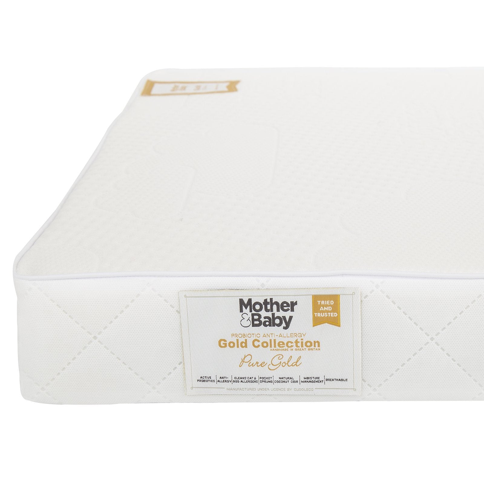 Mother&Baby Pure Gold Anti-Allergy Coir Pocket Cot bed Mattress 140 x 70cm Mother & Baby
