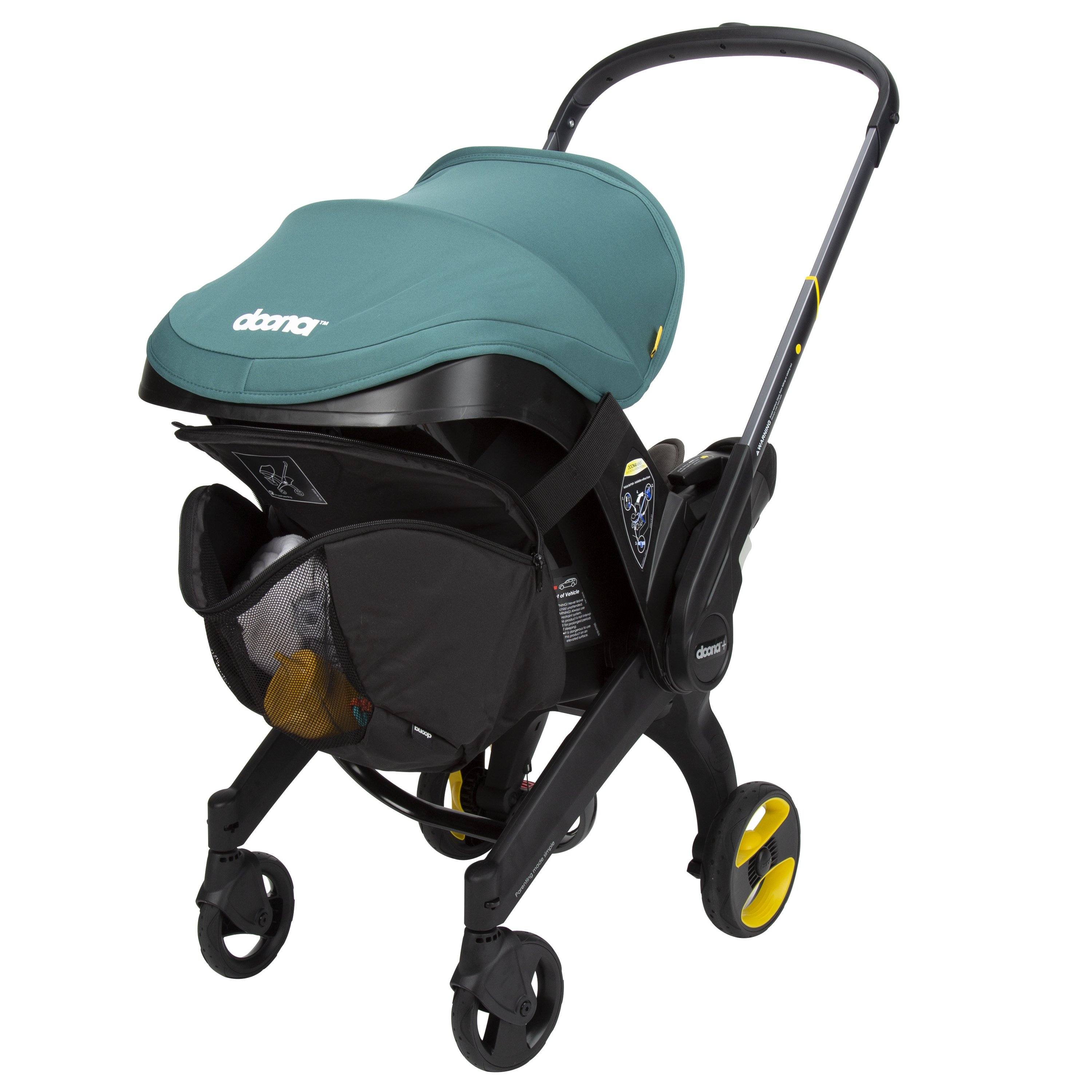 Doona Car Seat Snap-On Storage on a Doona push chair