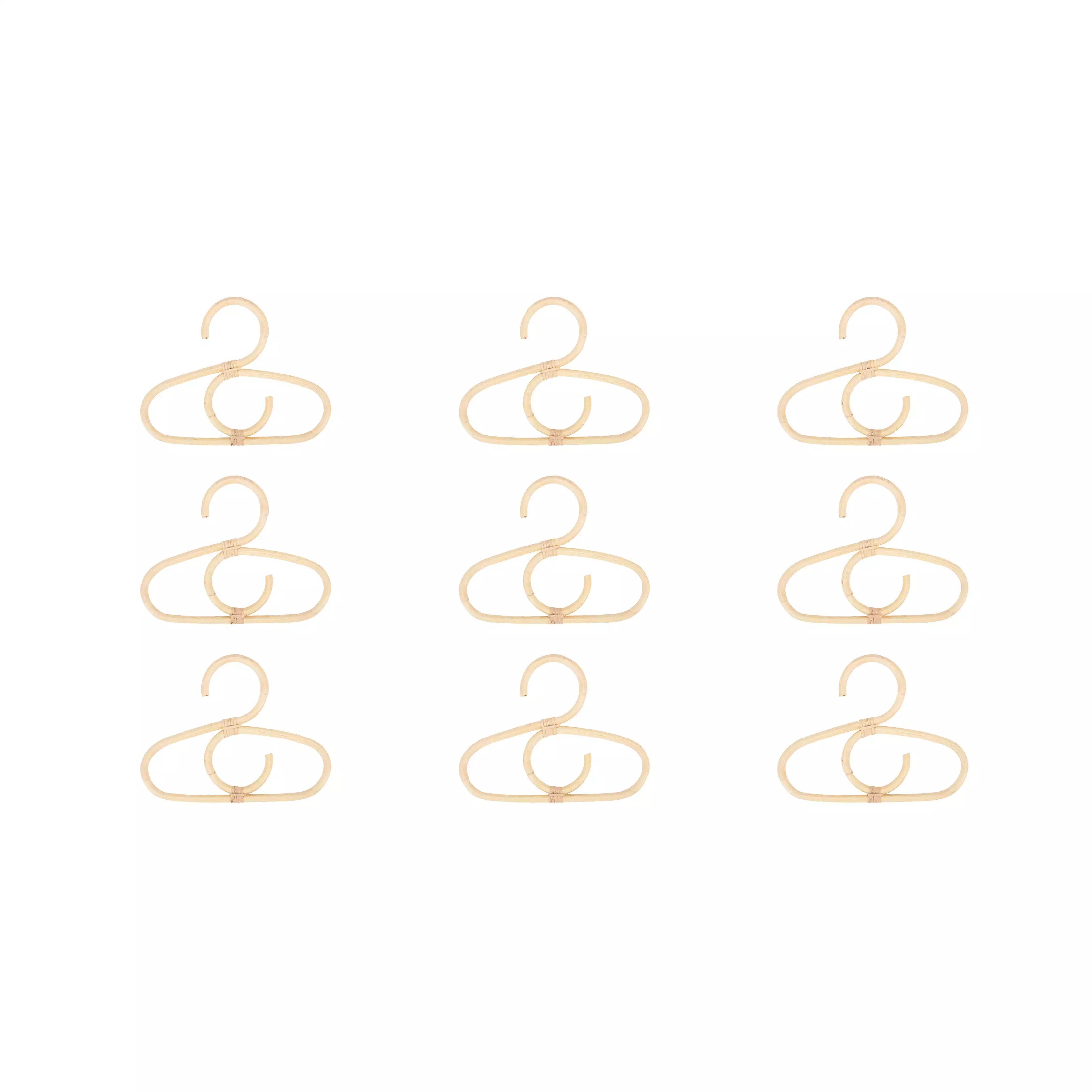 Aria Set of 9 Hangers - Rattan Hangers CuddleCo