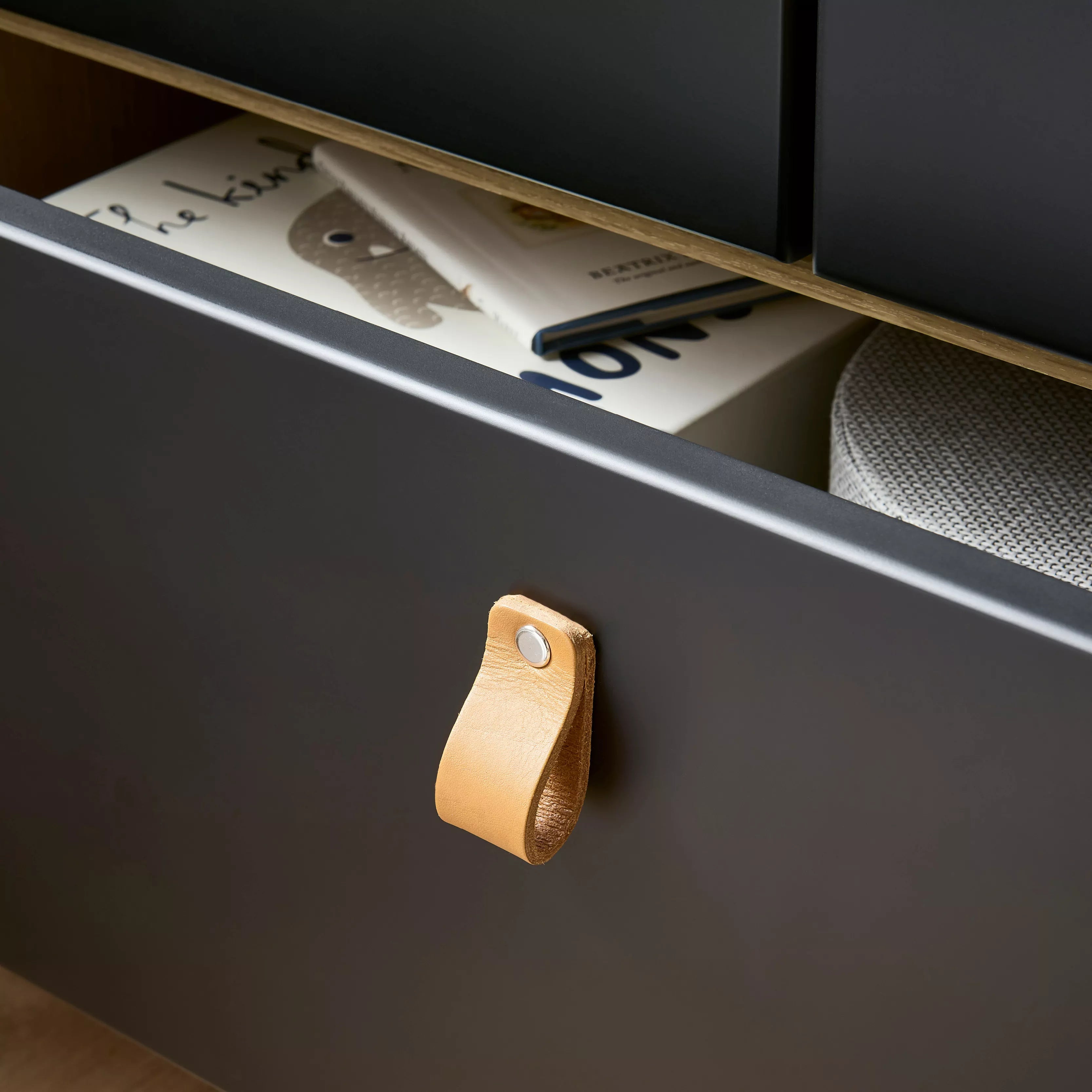 Rafi 3 Piece Nursery Furniture Set - Oak & Black Baby & Toddler Furniture Sets CuddleCo