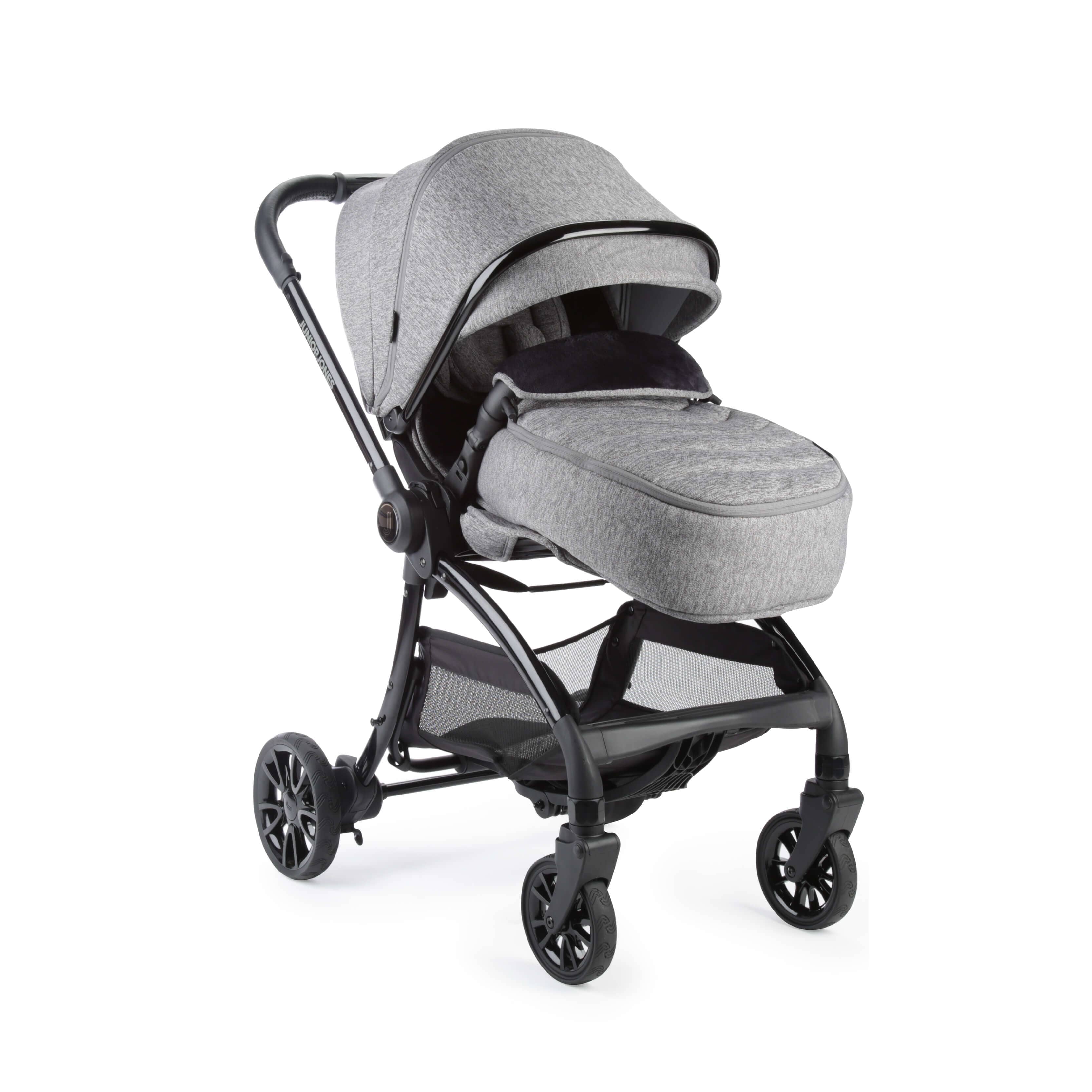 Junior Jones Aylo Grey Marl 12pc Travel System inc Cybex Volcano Black Car Seat juniorjones