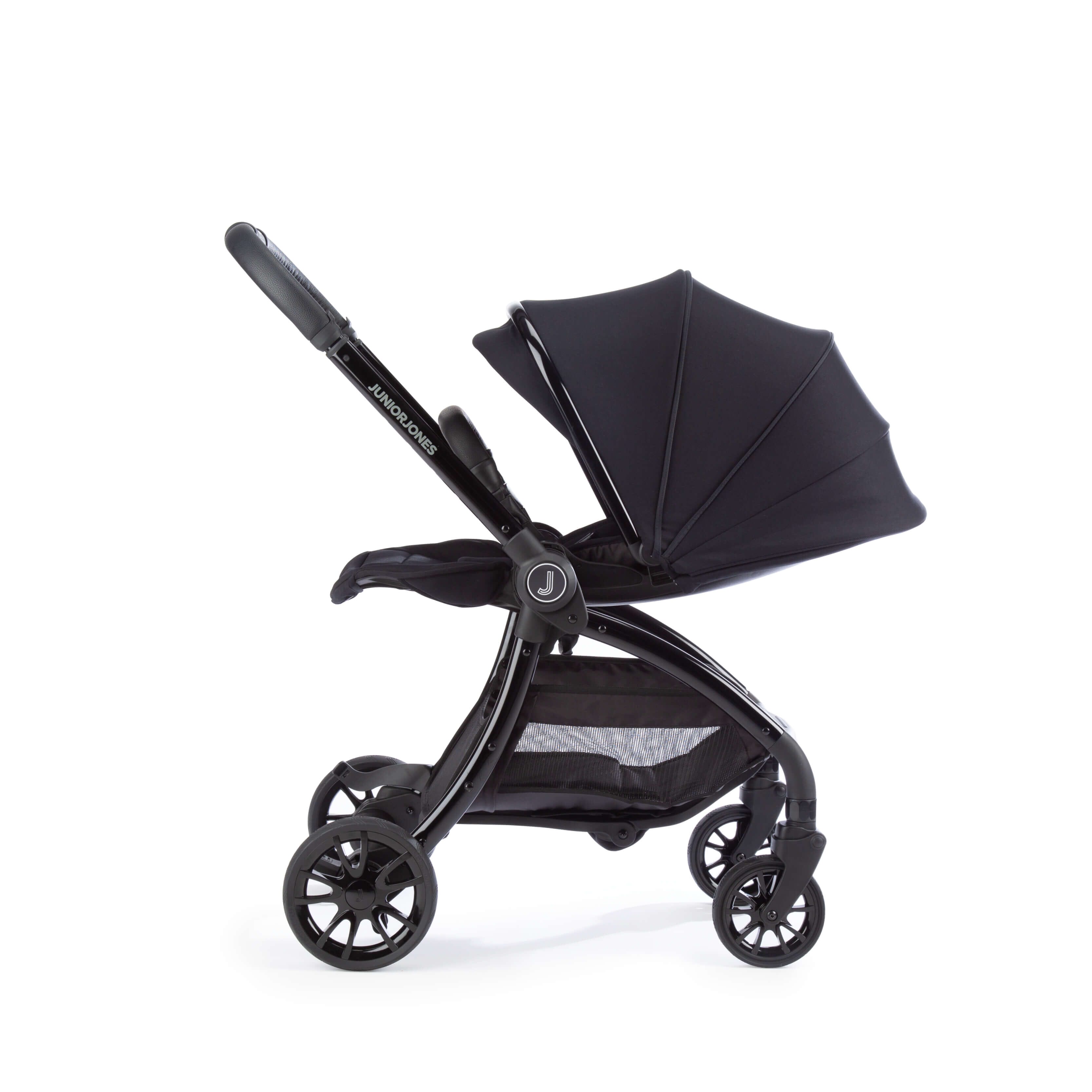 Junior Jones Aylo Rich Black 11pc Travel System inc Doona Flame Red Car Seat juniorjones