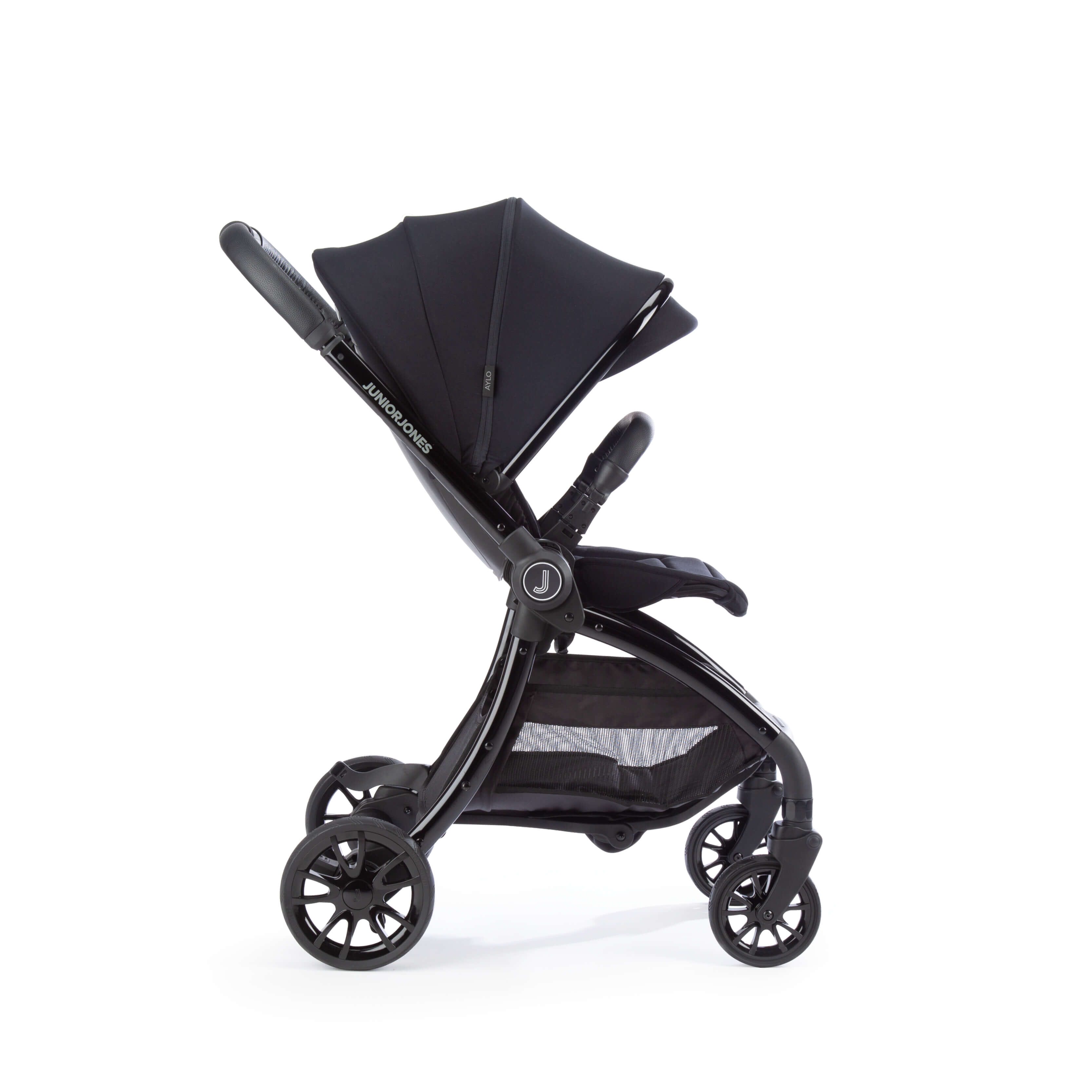 Junior Jones Aylo Rich Black 11pc Travel System inc Doona Flame Red Car Seat juniorjones