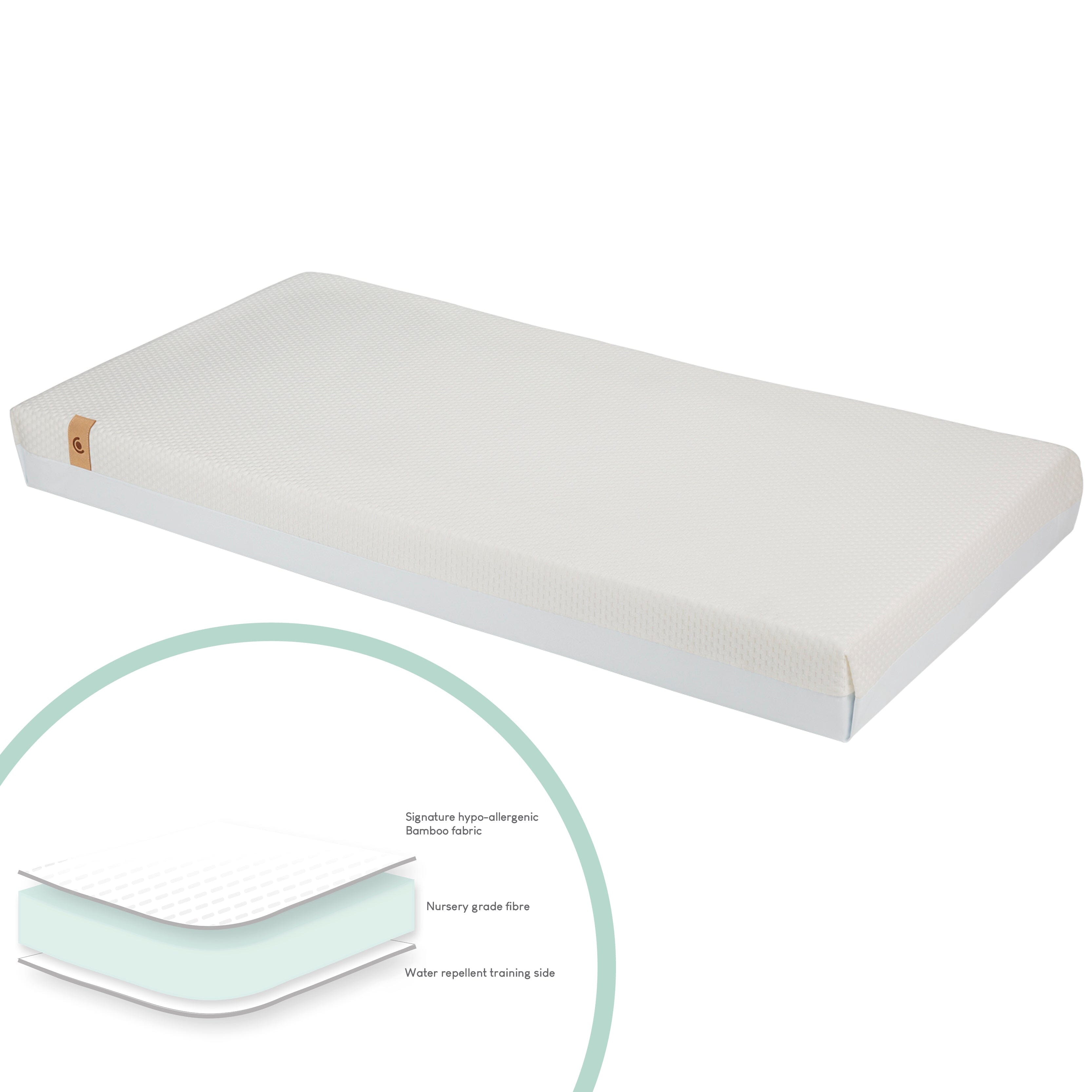 CuddleCo Fibre Core Cot Mattress with 2 in 1 Cover Mattresses CuddleCo