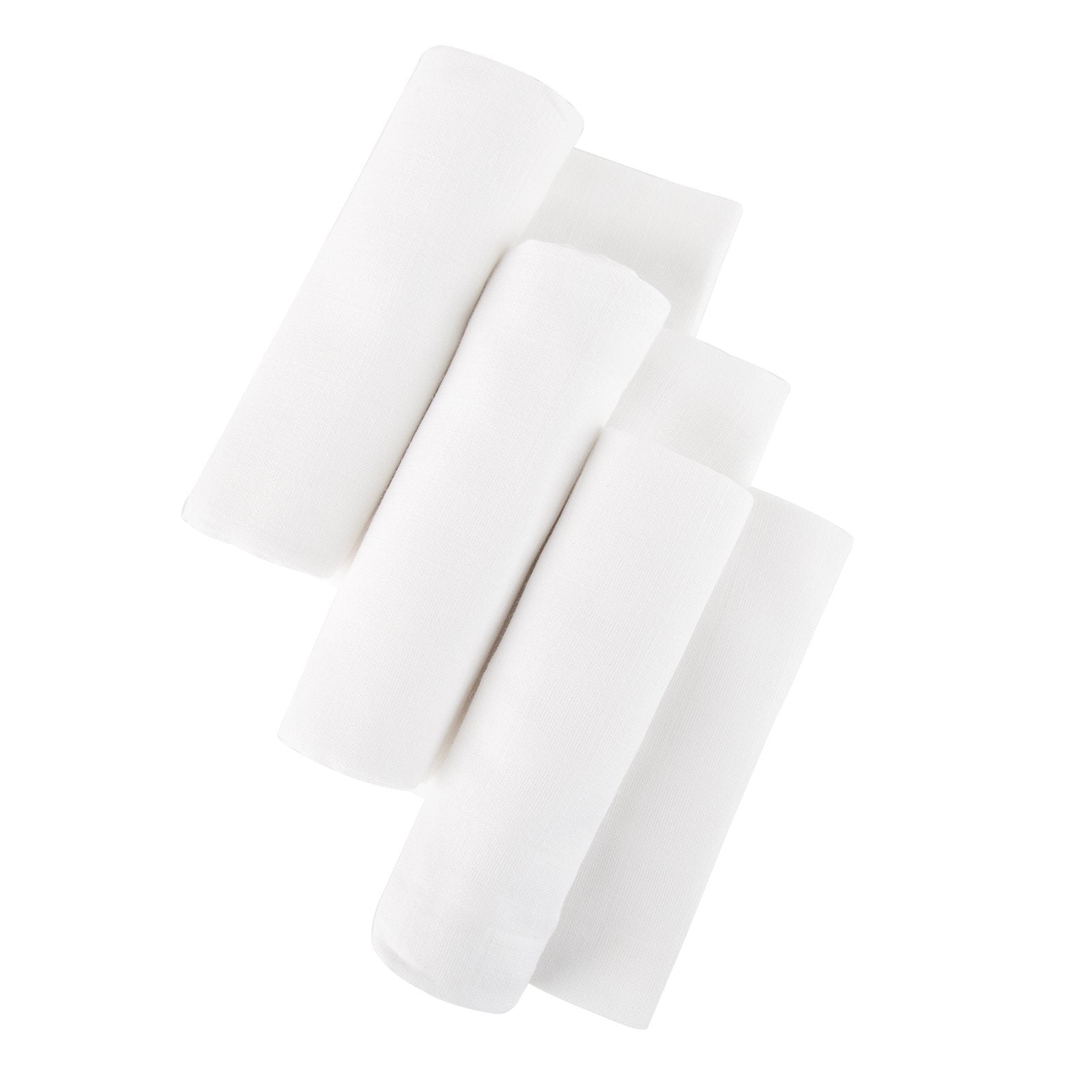Mother&Baby Organic Cotton Muslins 6 Pack - White Mother & Baby