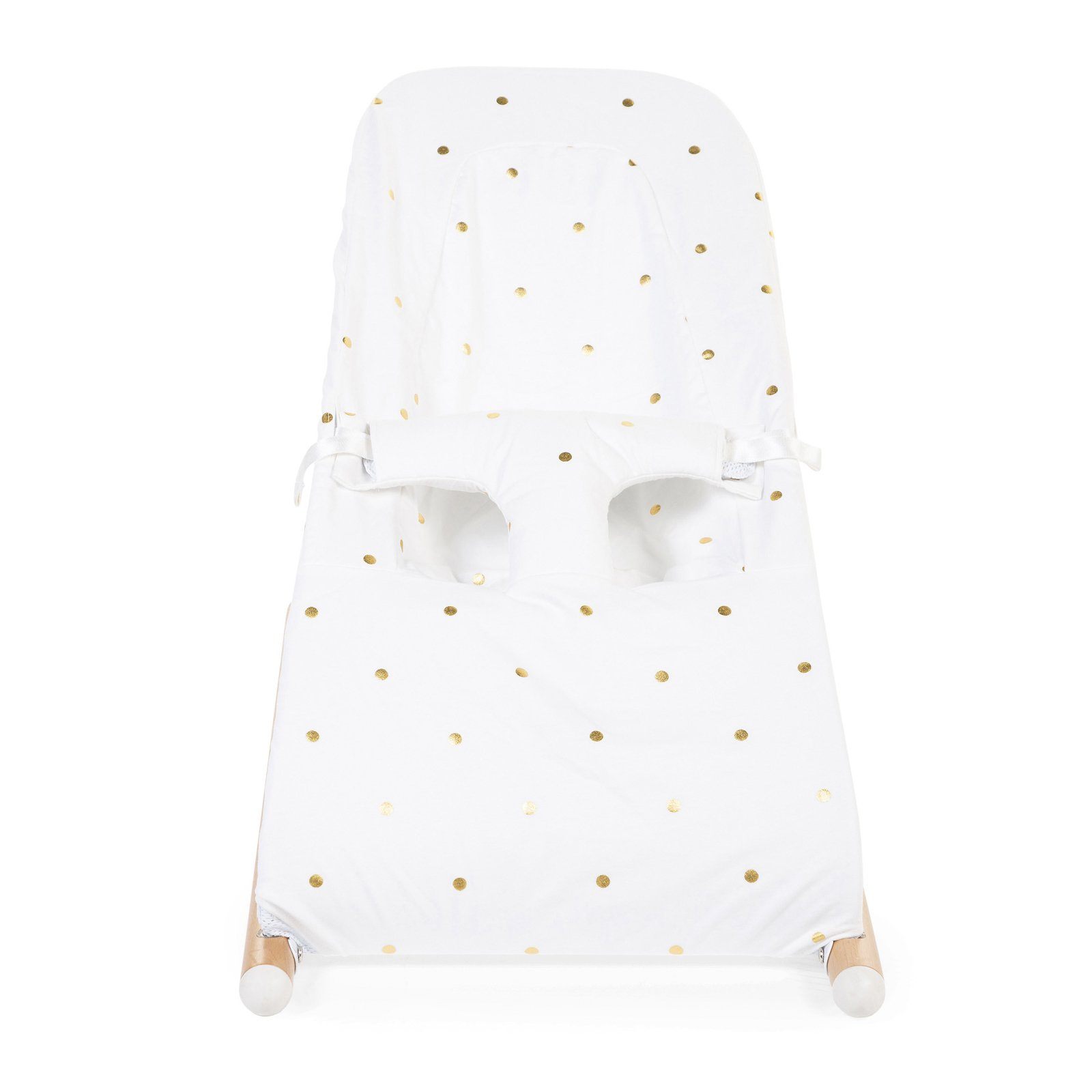Childhome Evolux Bouncer Cover - White / Gold Dots Furniture Childhome
