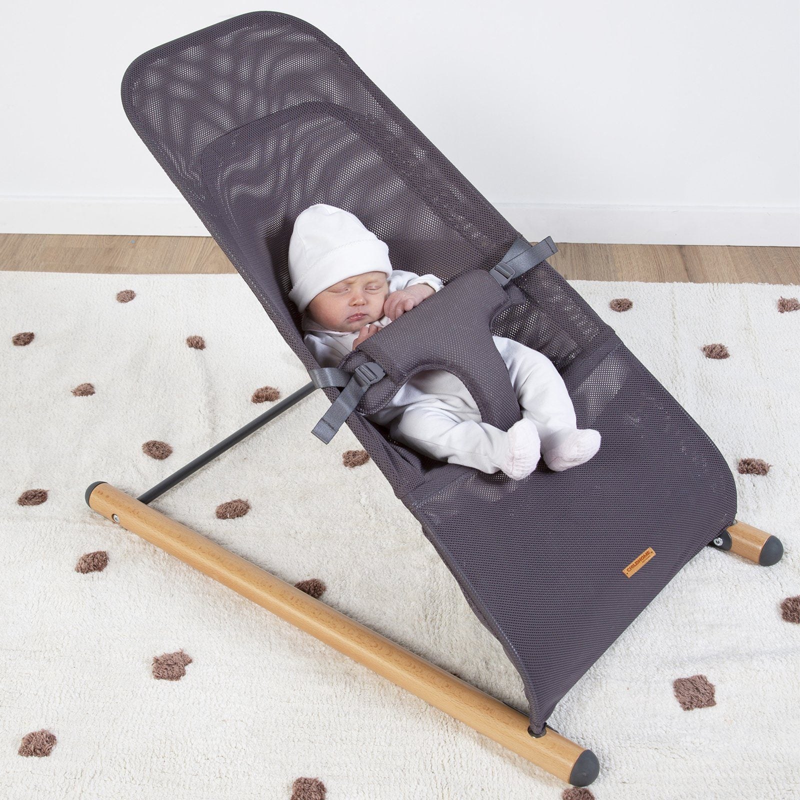 Childhome Evolux Bouncer - Natural Anthracite Furniture Childhome