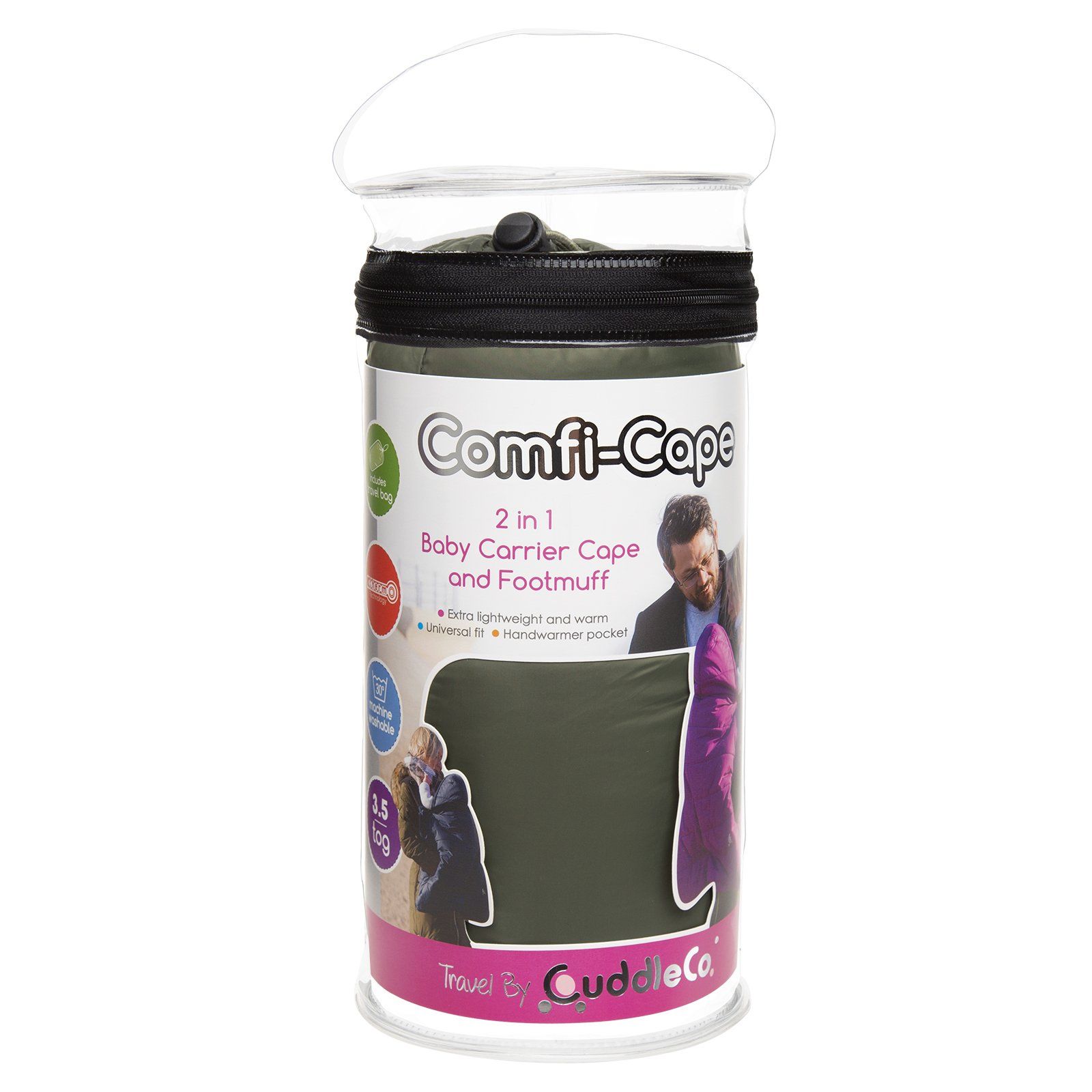 Comfi-Cape 2in1 Carrier Cape and Stroller Liner - Khaki On The Go cuddleco