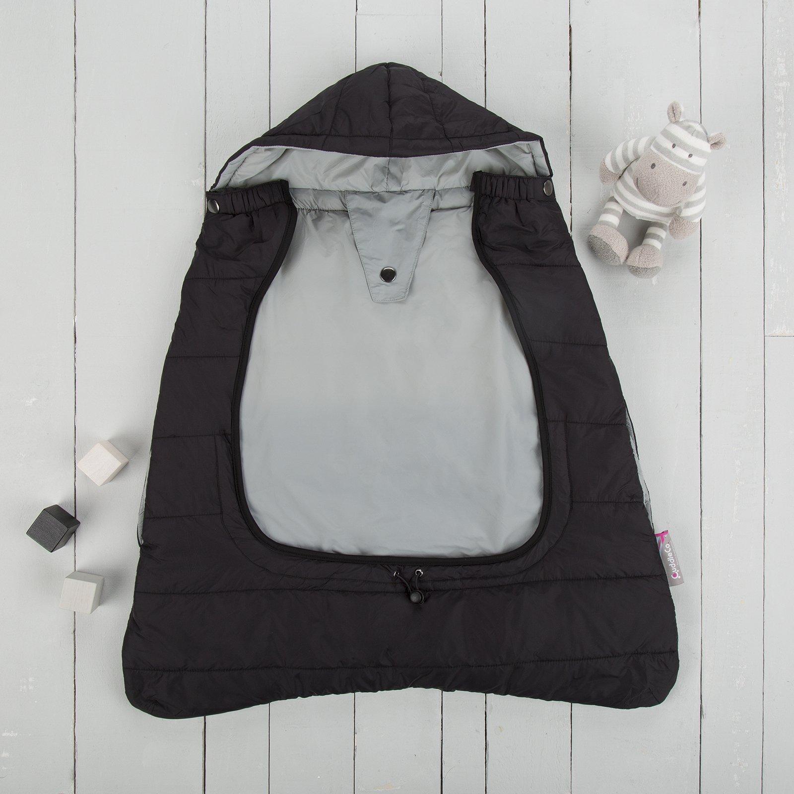 Comfi-Cape 2in1 Carrier Cape and Stroller Liner - Liquorice On The Go cuddleco