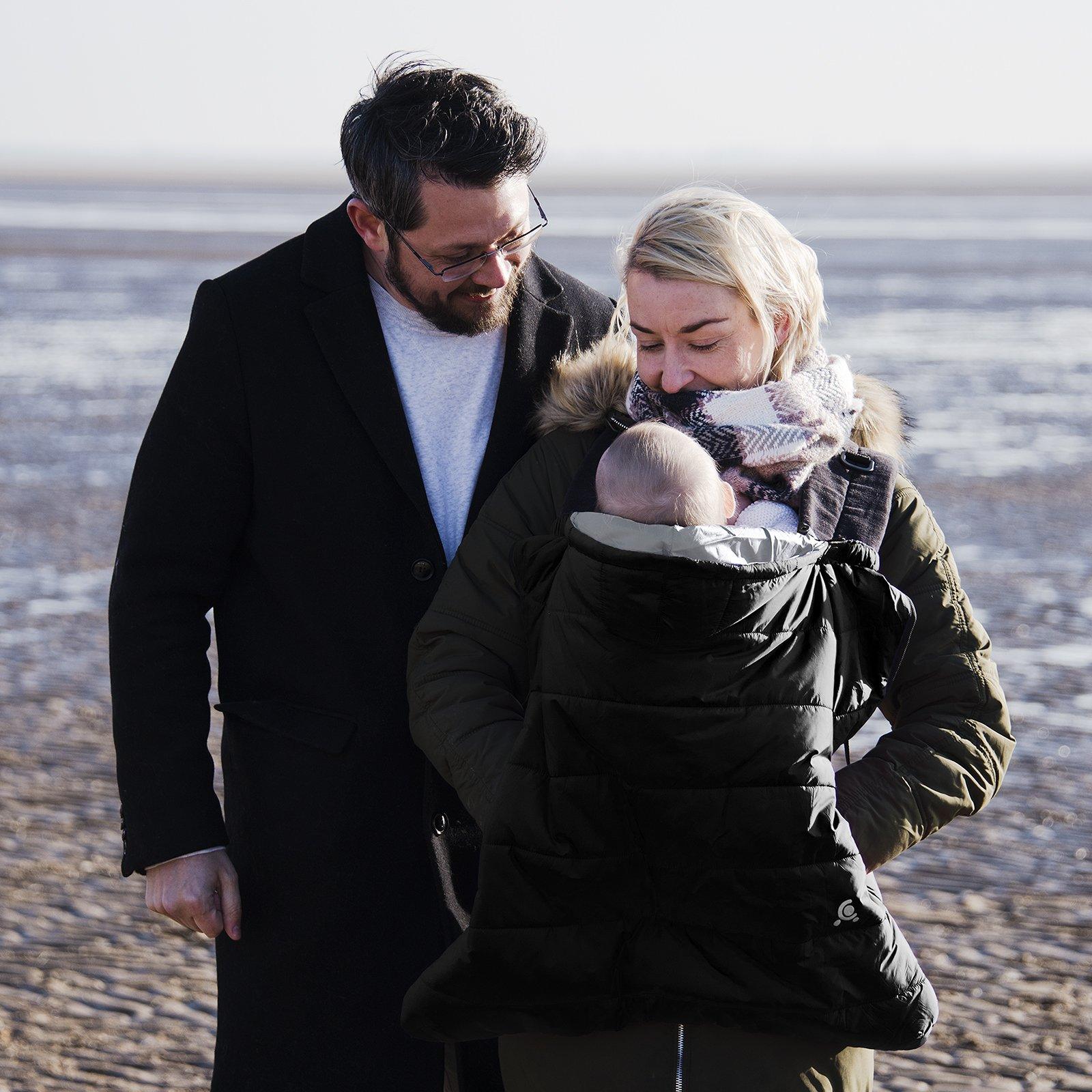 Comfi-Cape 2in1 Carrier Cape and Stroller Liner - Liquorice On The Go cuddleco