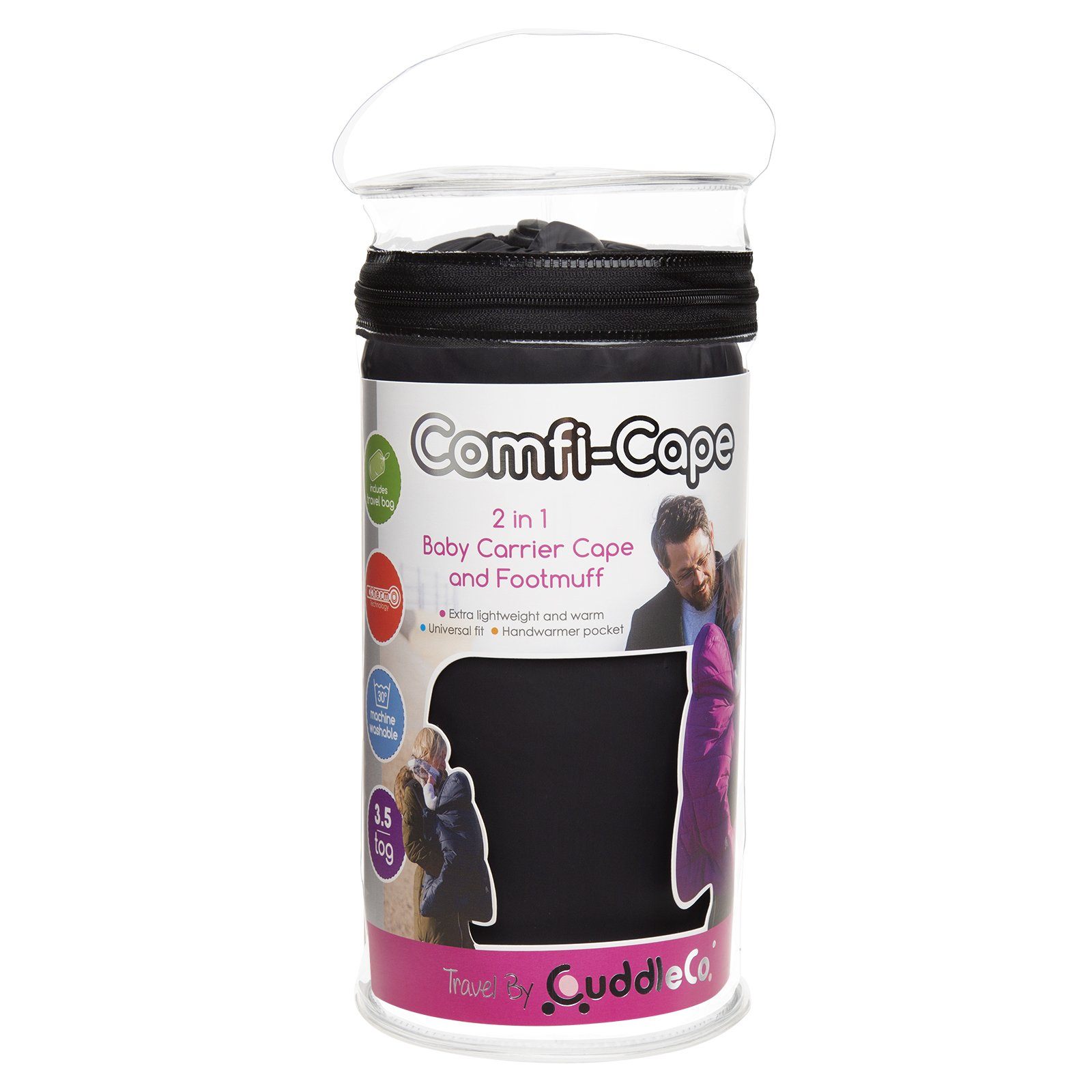 Comfi-Cape 2in1 Carrier Cape and Stroller Liner - Liquorice On The Go cuddleco