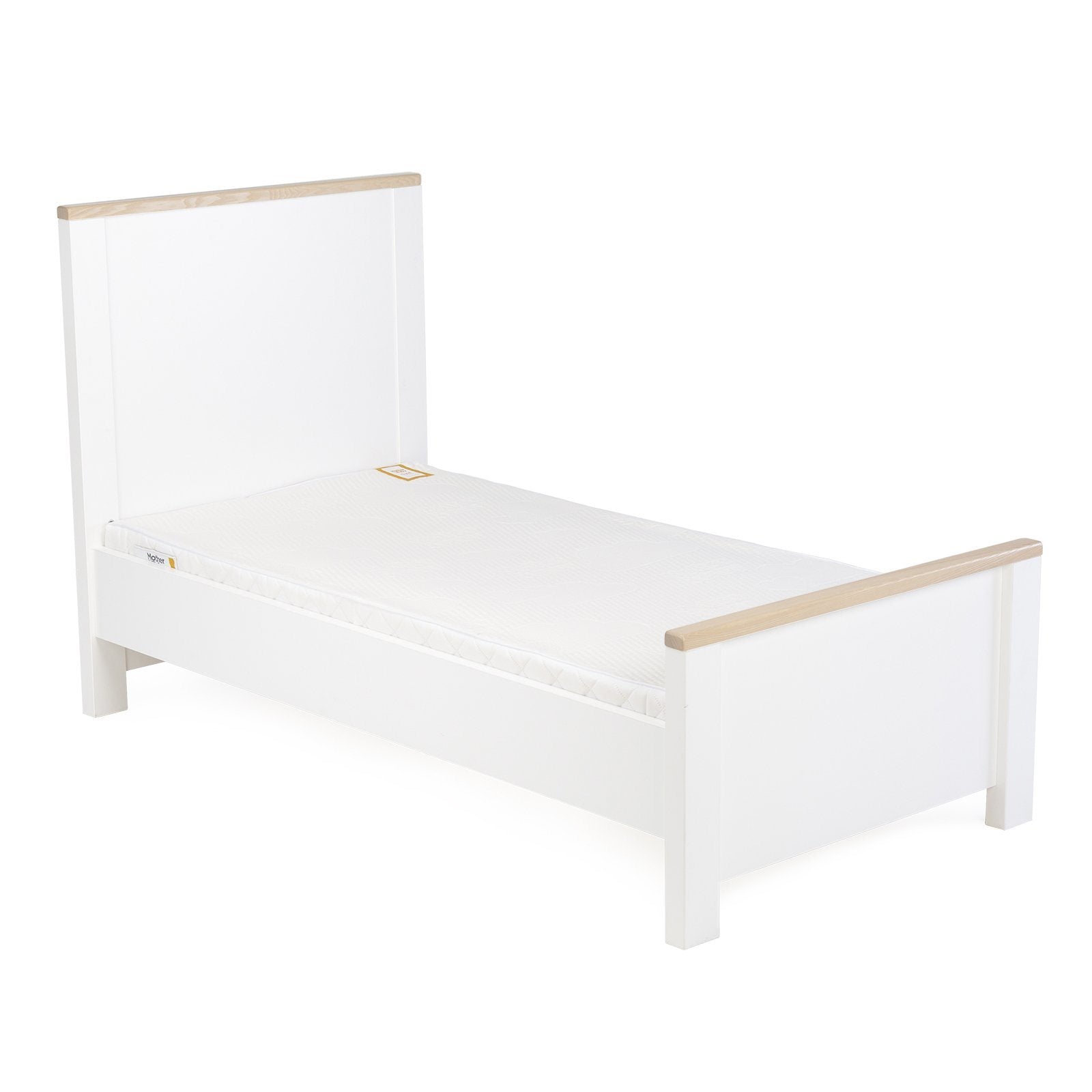 Luna Cot Bed - White & Oak Furniture CuddleCo