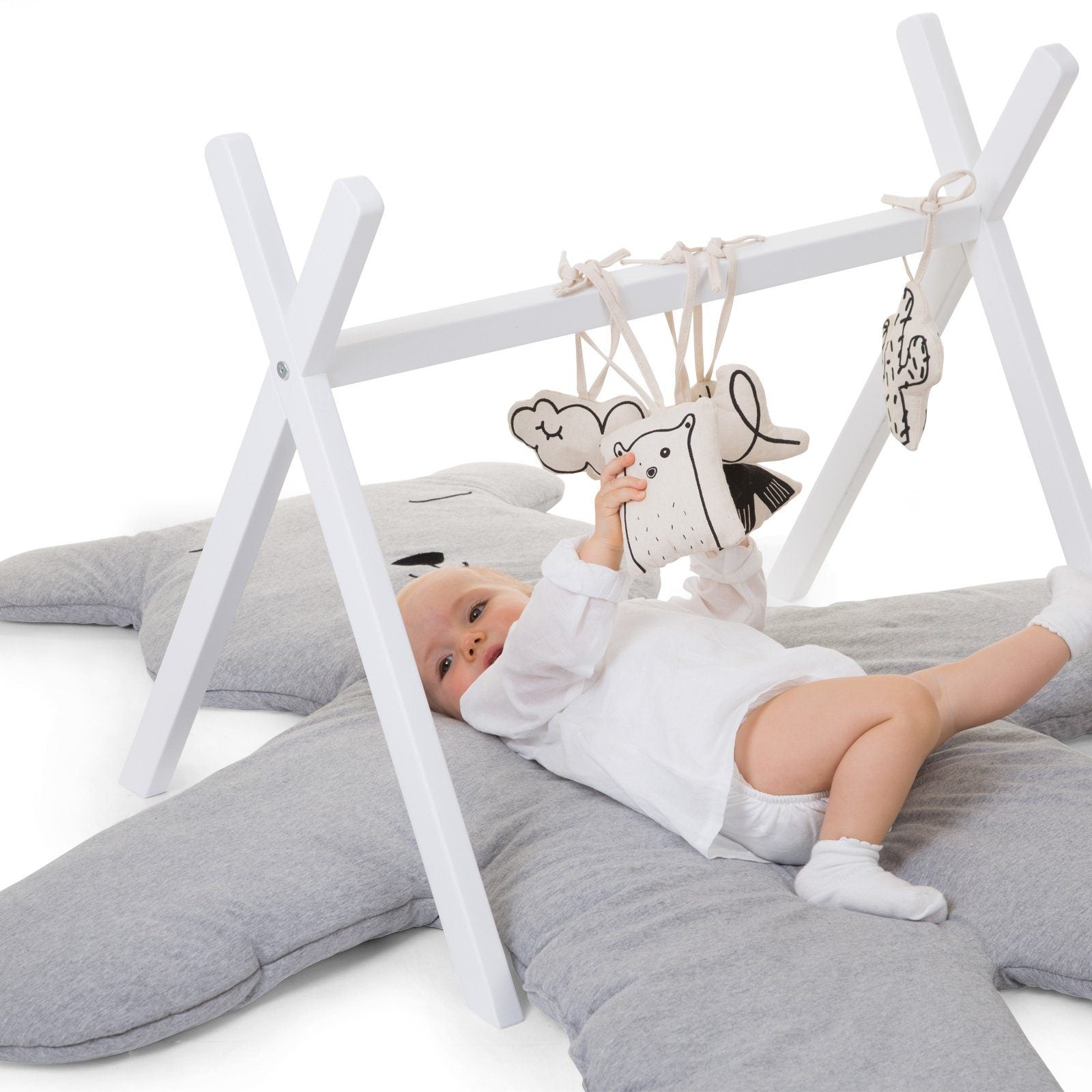 Teddy Playmat Big 150cm Jersey Grey Nursery Decor Childhome