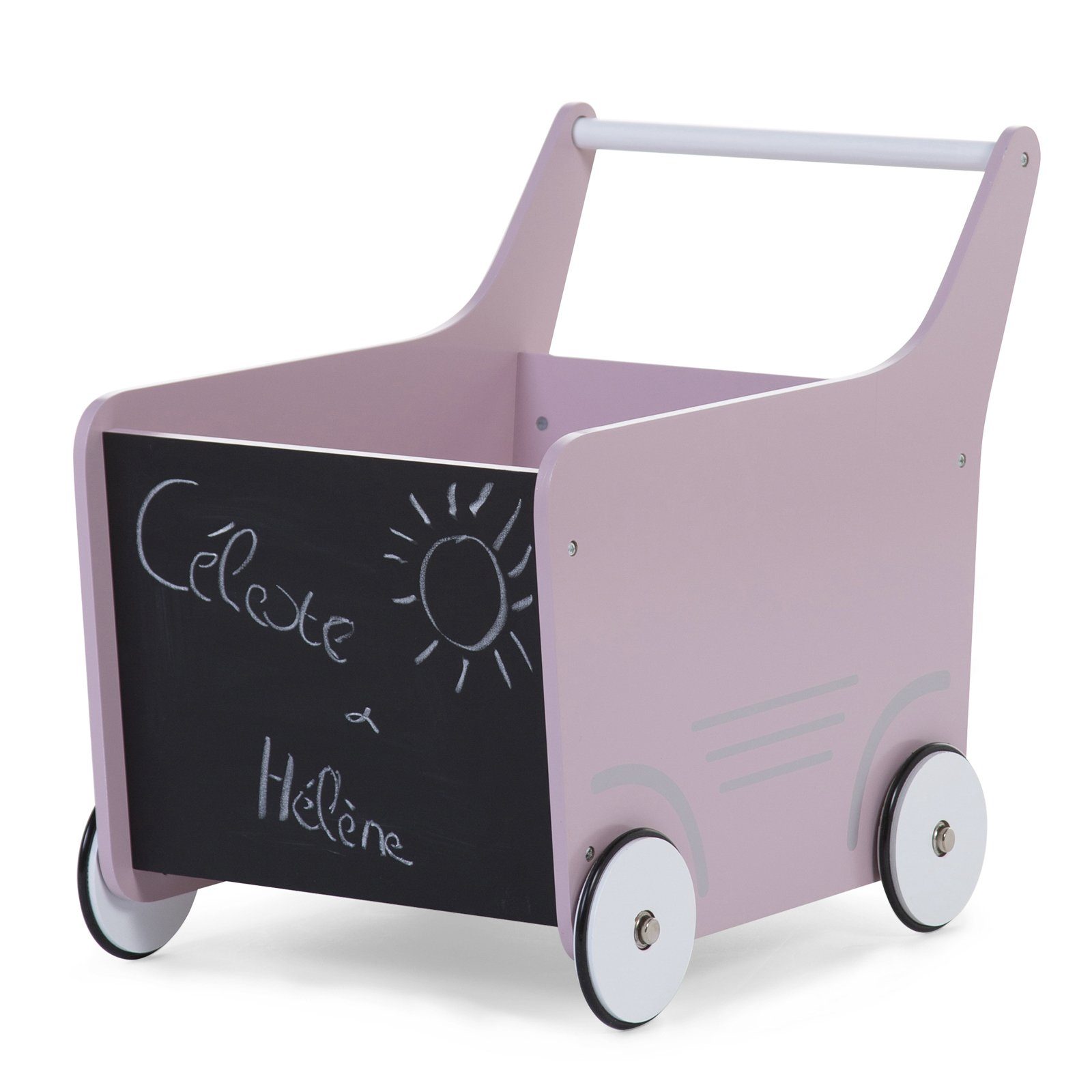Wooden Stroller - Soft Pink Nursery Decor Childhome