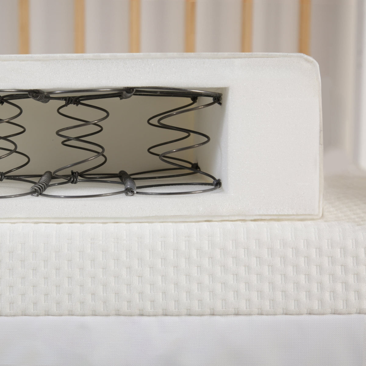 Harmony Hypo Allergenic Bamboo Sprung Cot Mattress 120 x 60cm