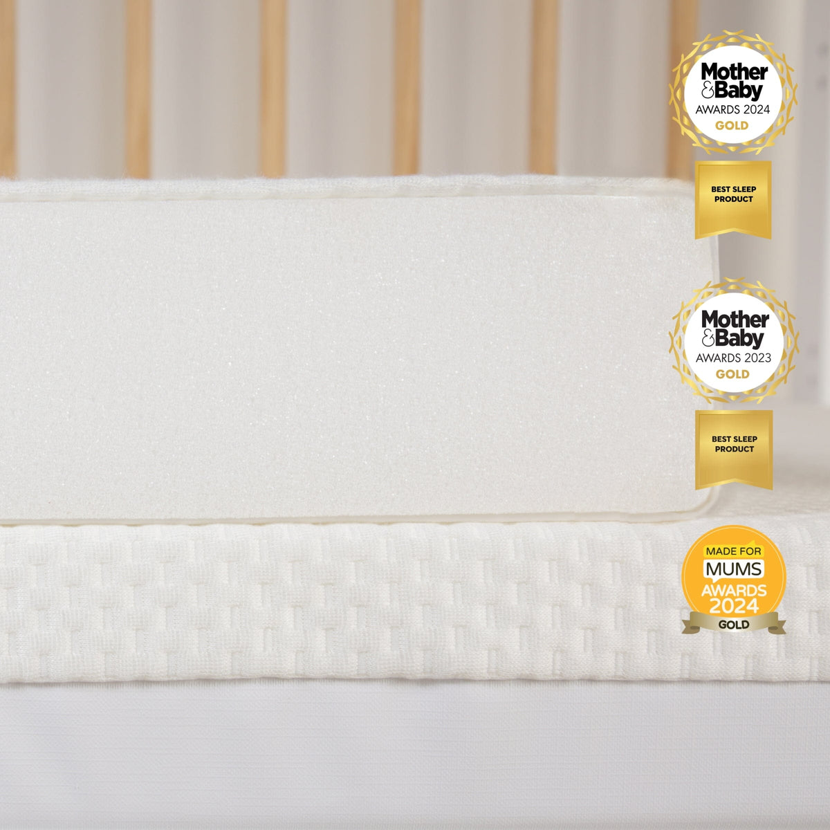 Lullaby Hypo Allergenic Bamboo Foam Cot Bed Mattress 140 x 70cm