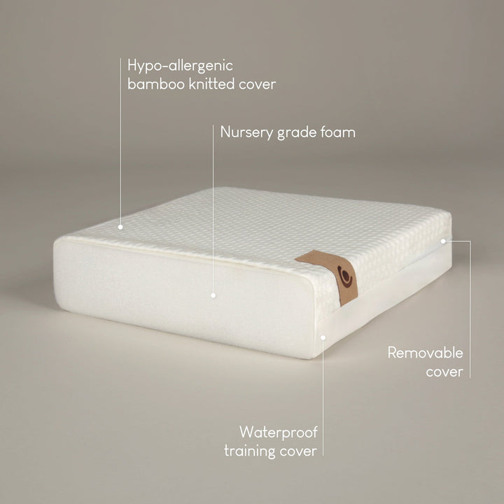 Lullaby Hypo-Allergenic Bamboo Foam Cot Bed Mattress CuddleCo