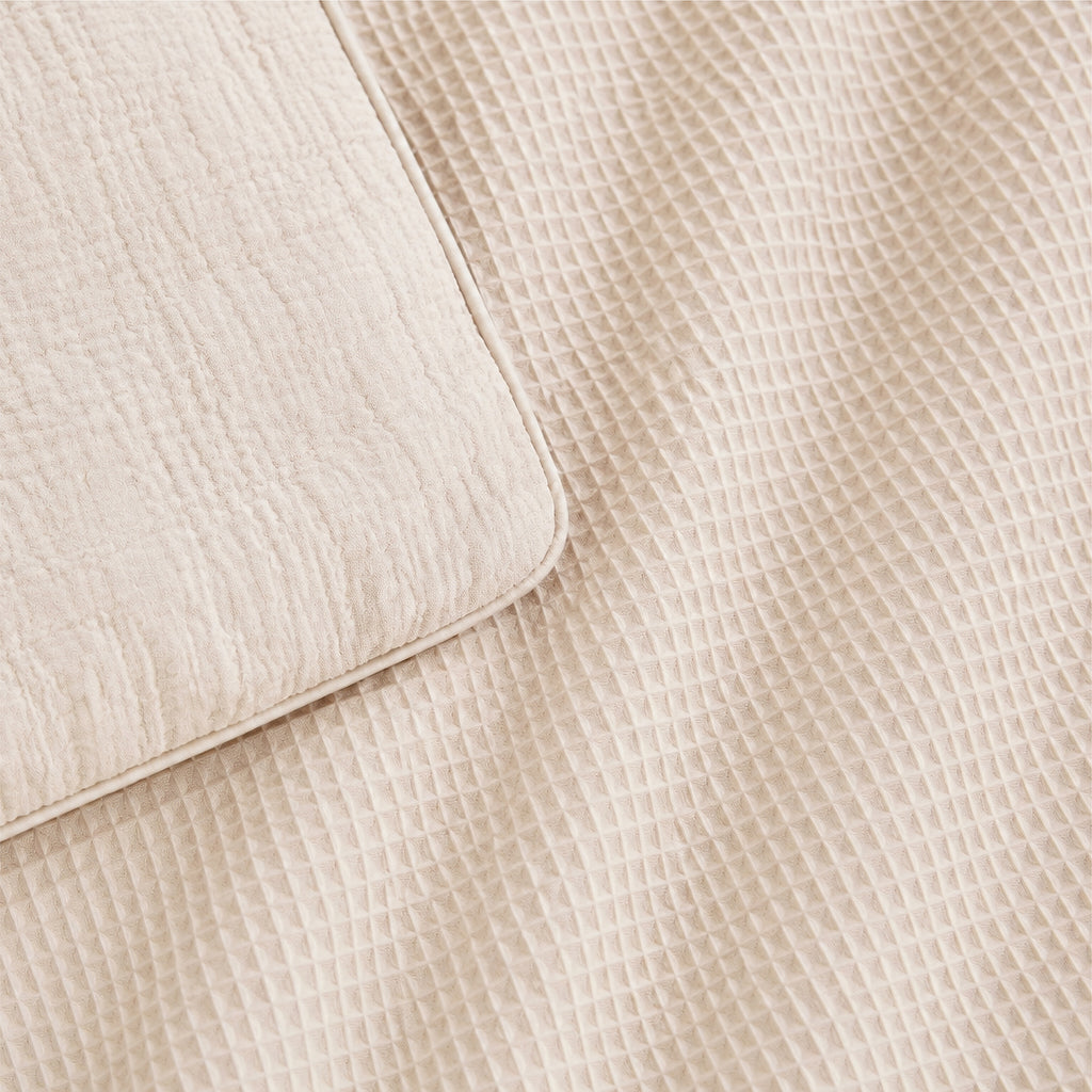 4 Piece Cot Bed Bedding Set  - Cashmere Waffle
