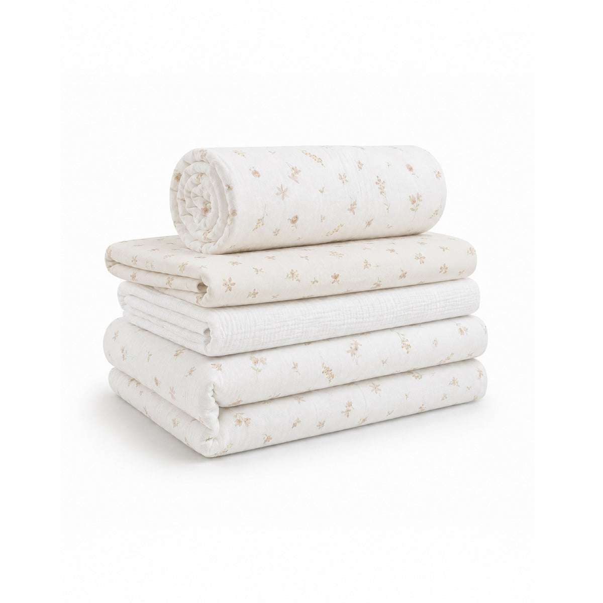 4 Piece Cot Bed Bedding Set - Cashmere Meadow