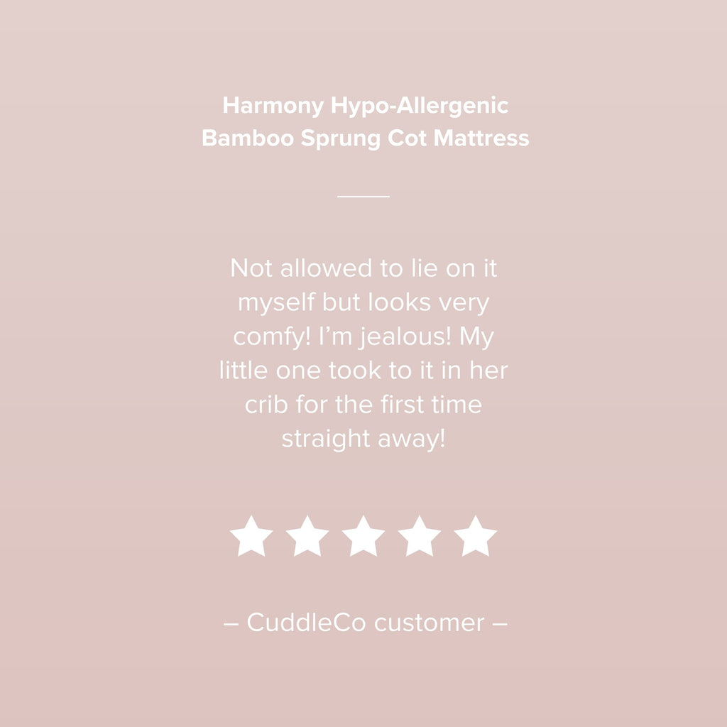 Harmony Hypo-Allergenic Bamboo Sprung Cot Mattress 120 x 60cm Mattresses CuddleCo 