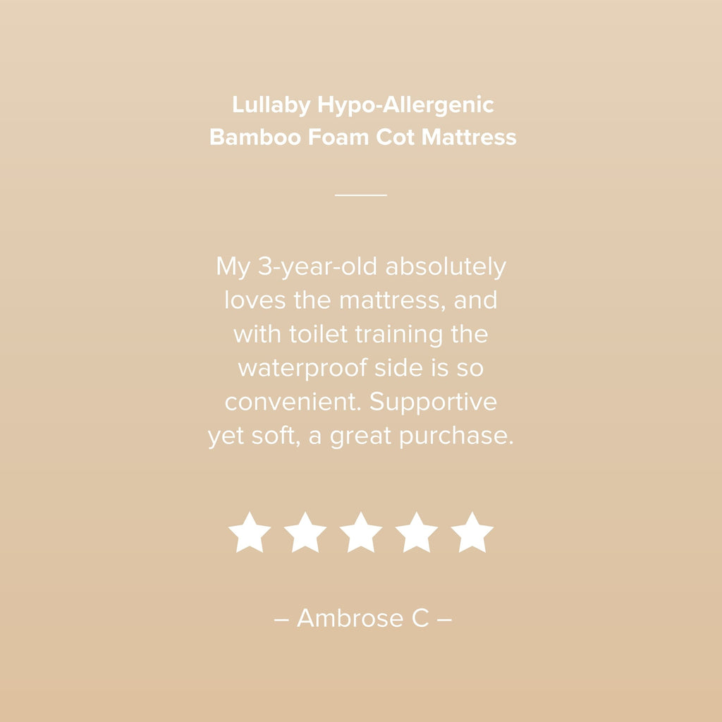 Lullaby Hypo-Allergenic Bamboo Foam Cot Mattress 120 x 60cm Mattresses CuddleCo 