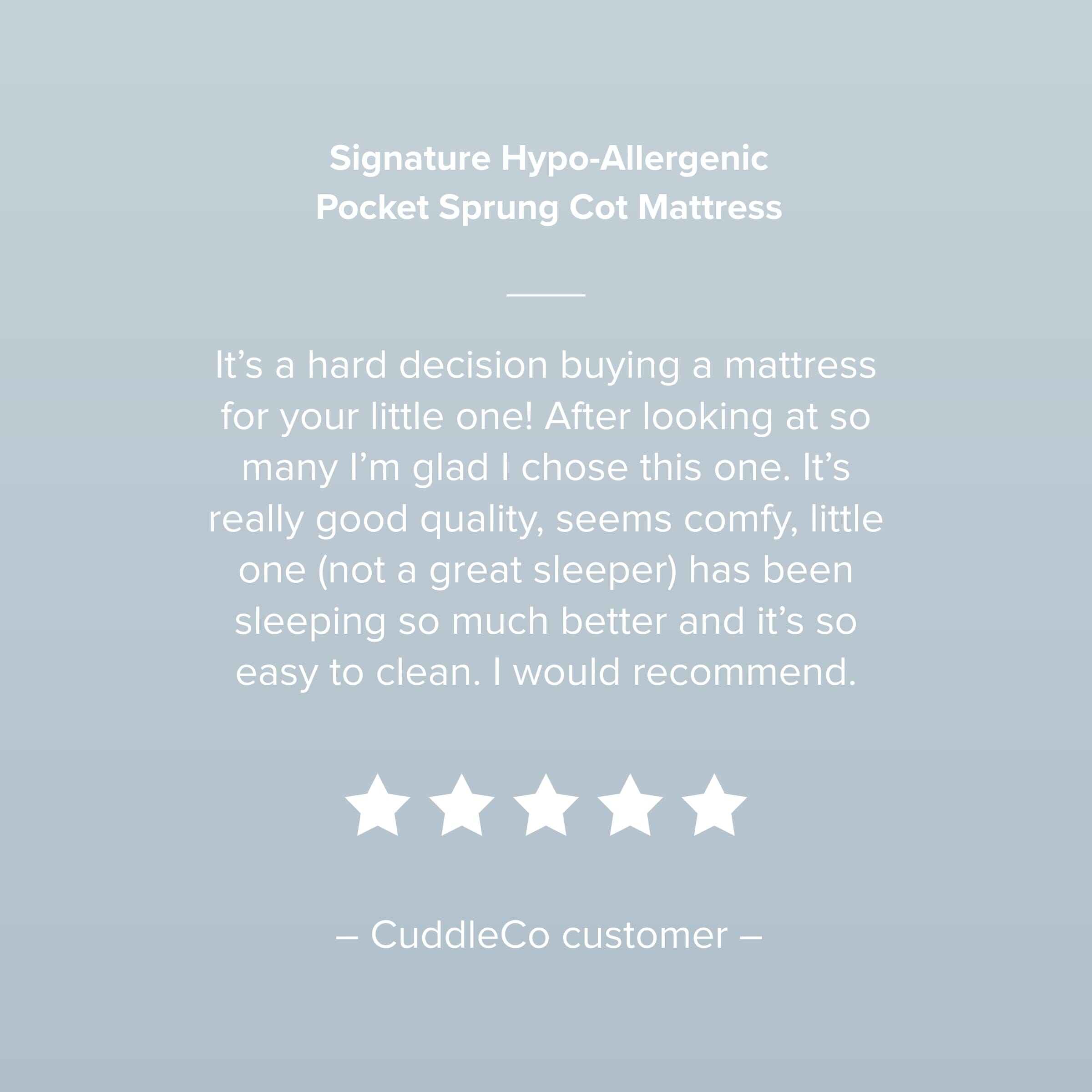 Signature Hypo-Allergenic Bamboo Pocket Sprung Cot Bed Mattress 140 x 70cm Mattresses CuddleCo 