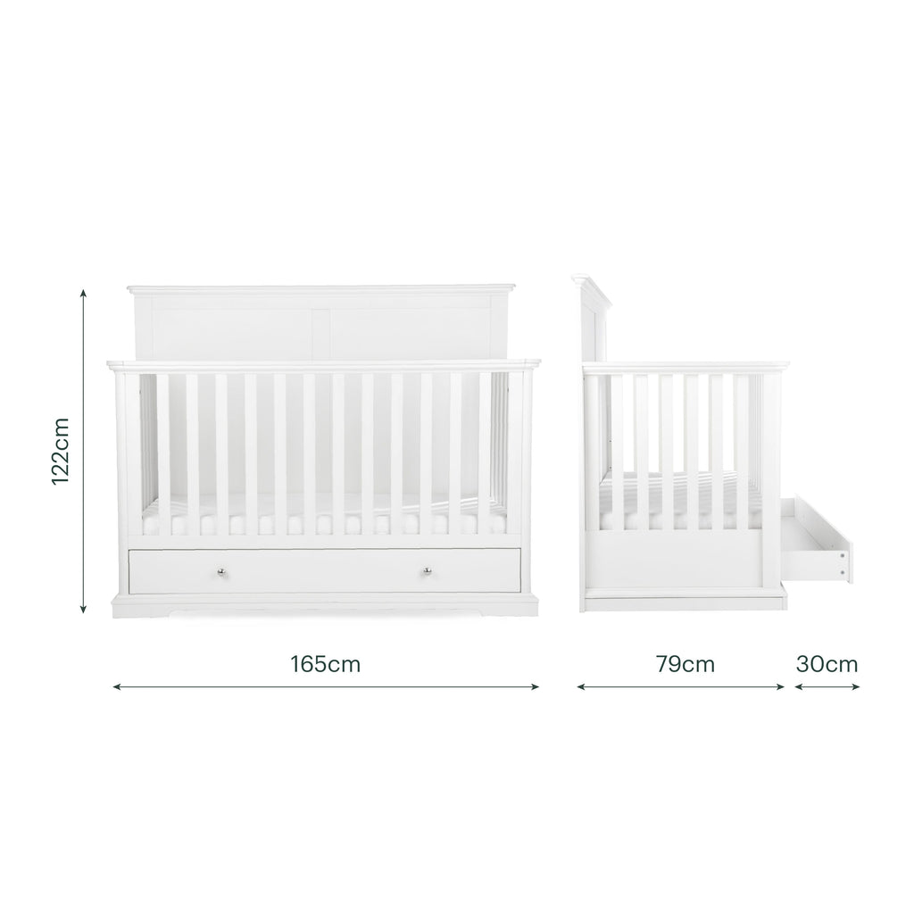 Beaumont Grand 3 Piece Nursery Furniture Set - White Furniture Sets CuddleCo 
