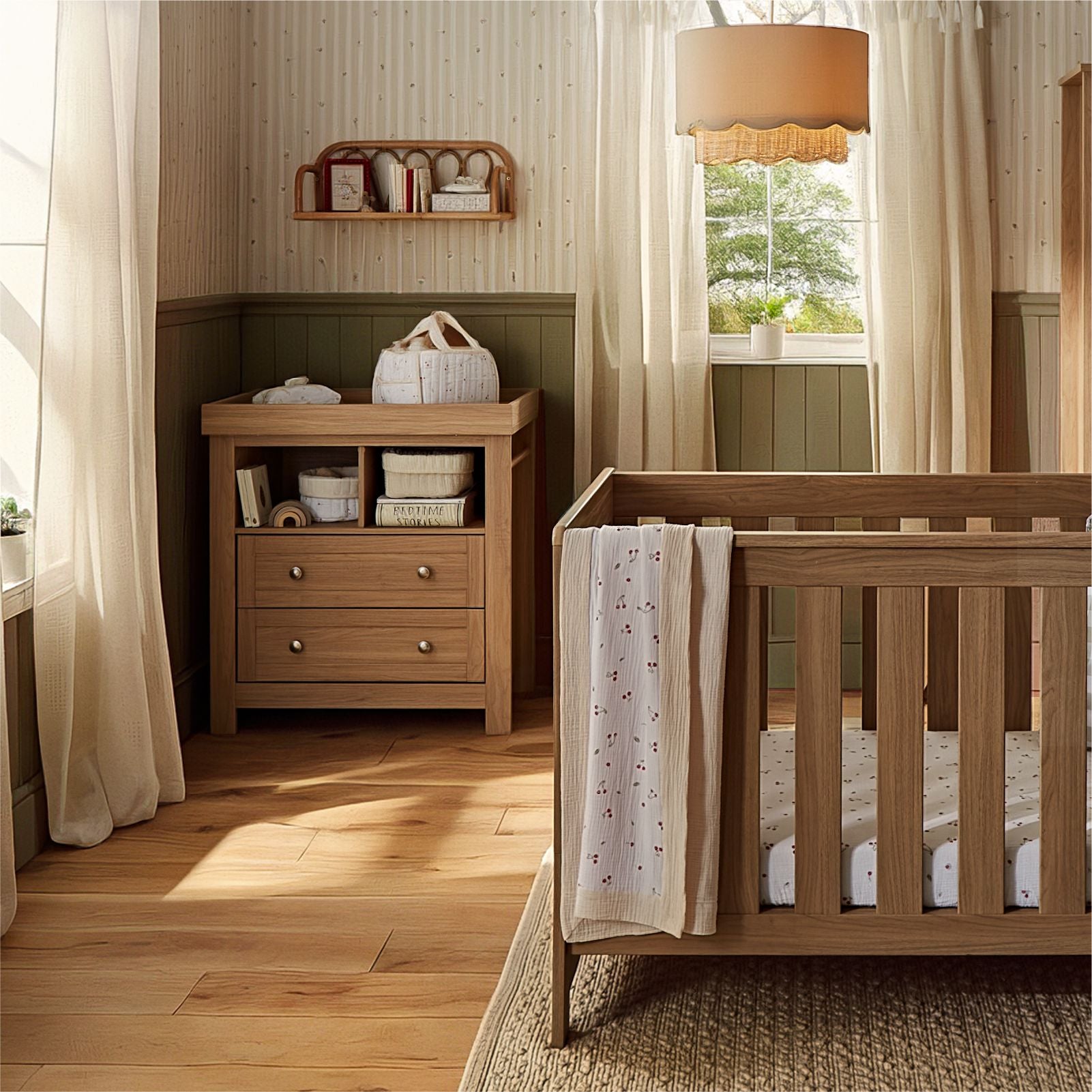 Burford 2 Piece Nursery Furniture Set Oak