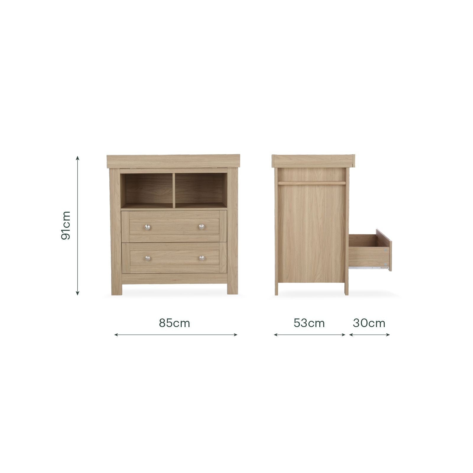 Burford Dresser Changer - Oak Furniture Singles CuddleCo 