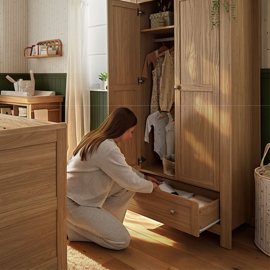 Burford Wardrobe - Oak Furniture Singles CuddleCo 