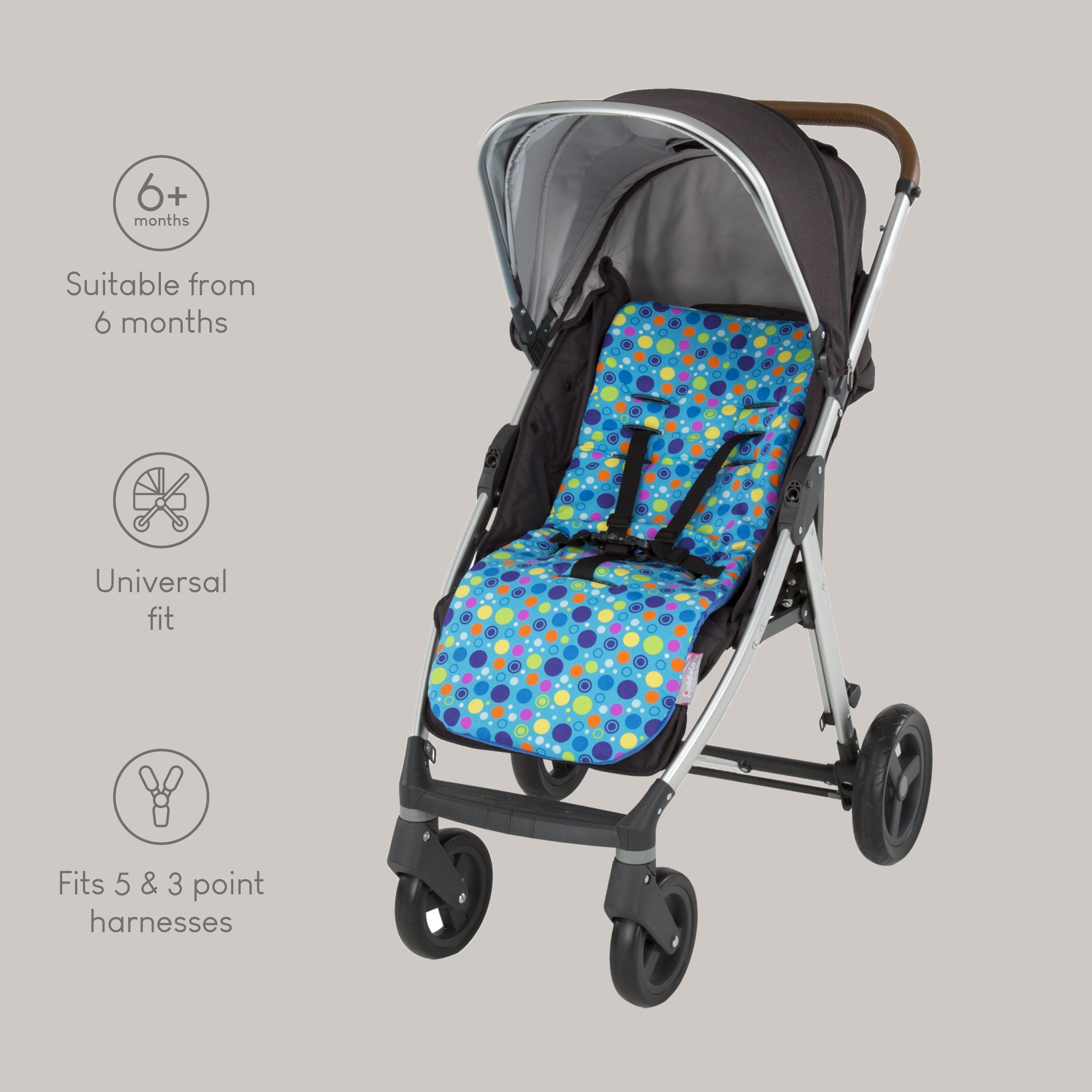 Comfi-Cush Memory Foam Stroller & Pram Liner - Spot the Dot Other CuddleCo 