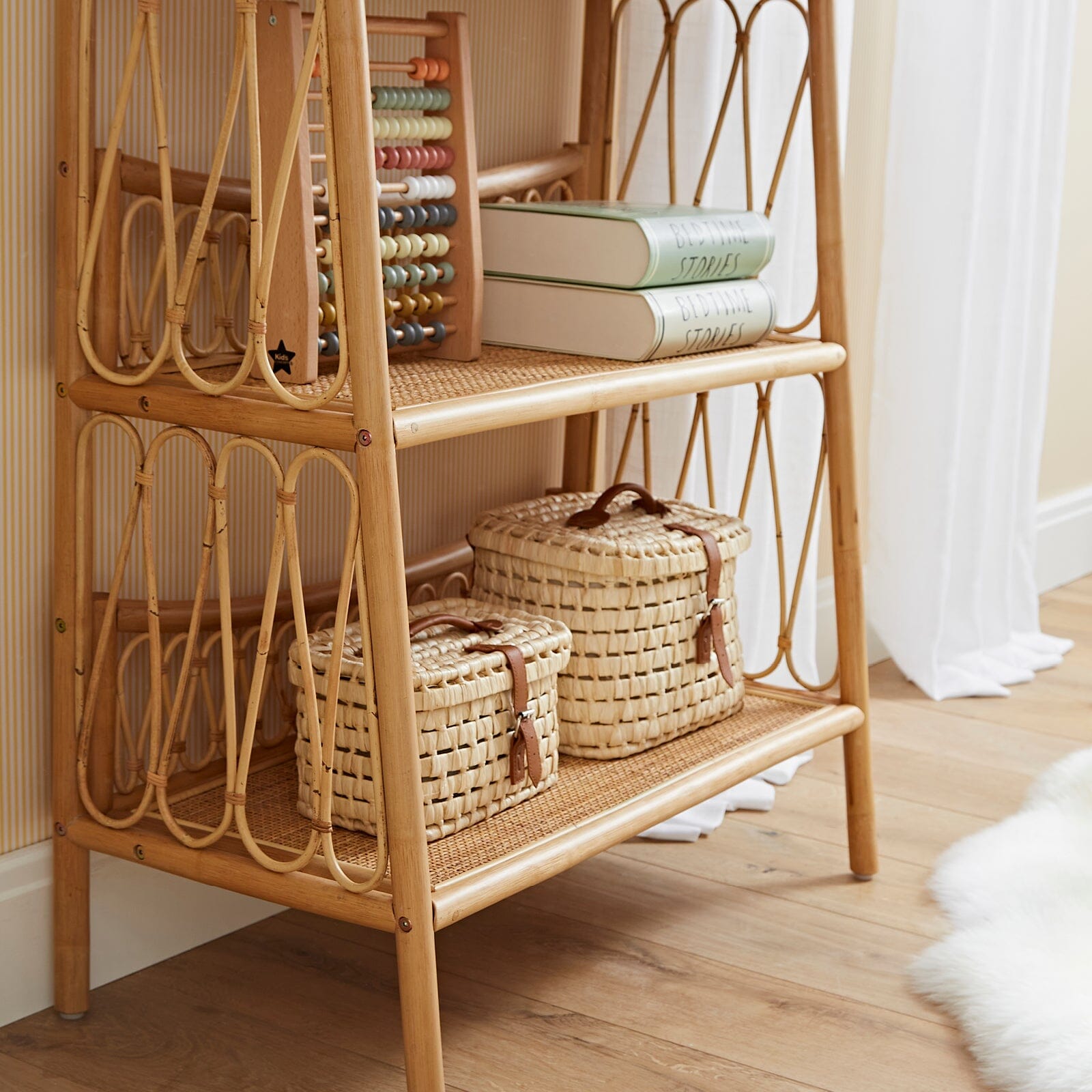 Aria 3 Tier Shelving Unit - Rattan Furniture Singles CuddleCo 