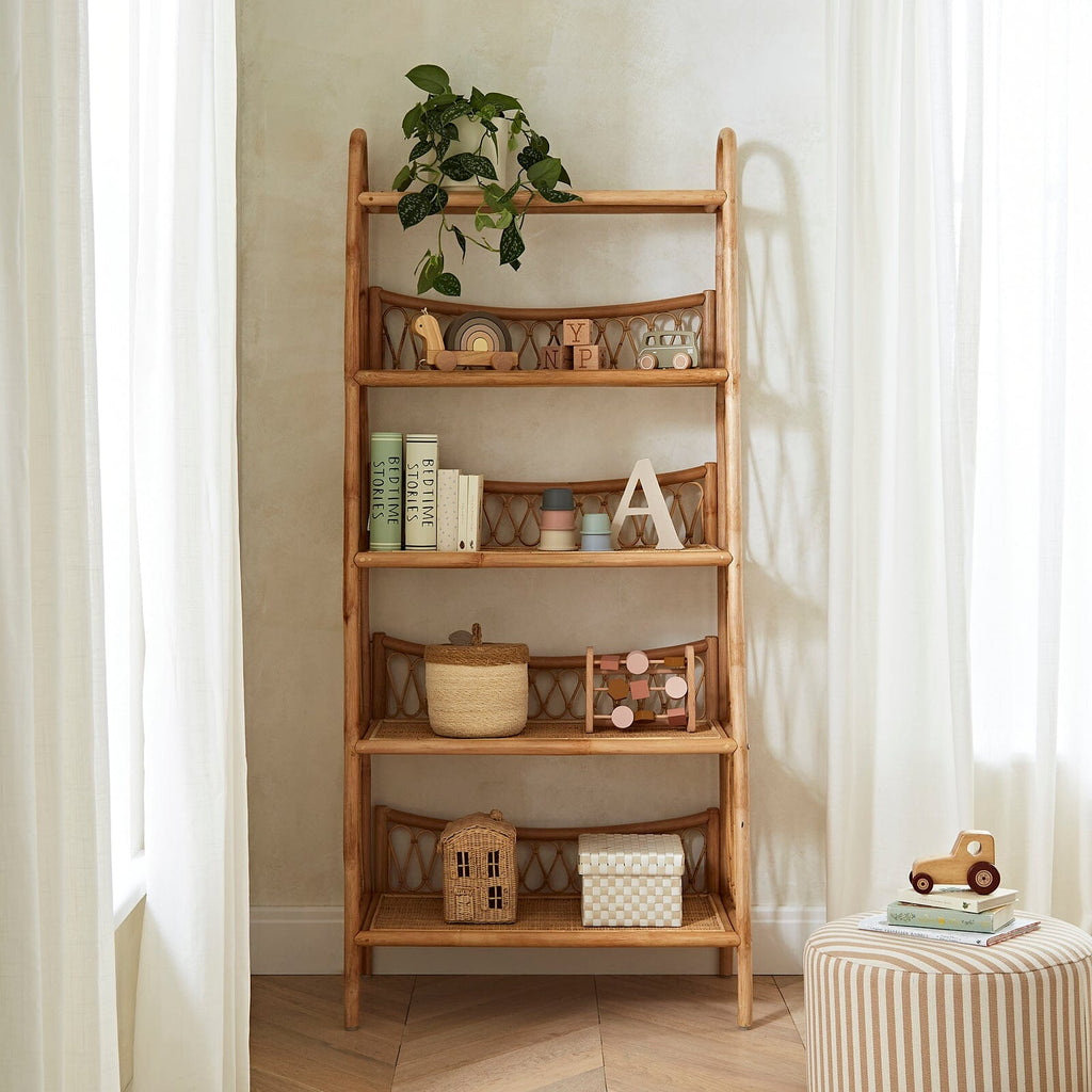 Aria 5 Tier Shelving Unit - Rattan Furniture Singles CuddleCo 