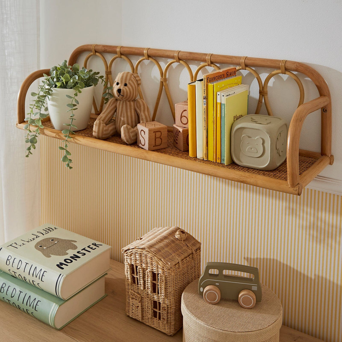 Aria Rattan Shelf Large