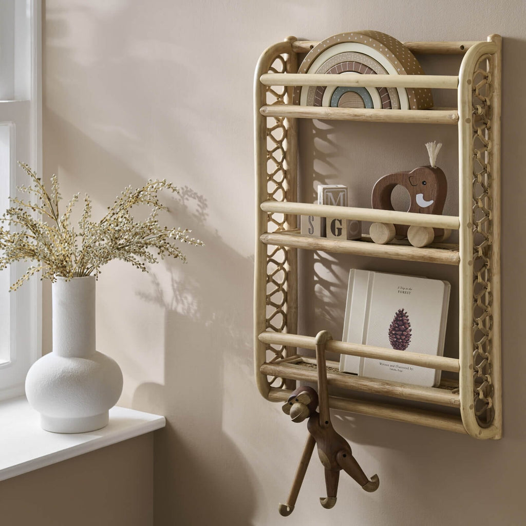 Aria Wave Bookshelf - Rattan Furniture Singles CuddleCo 