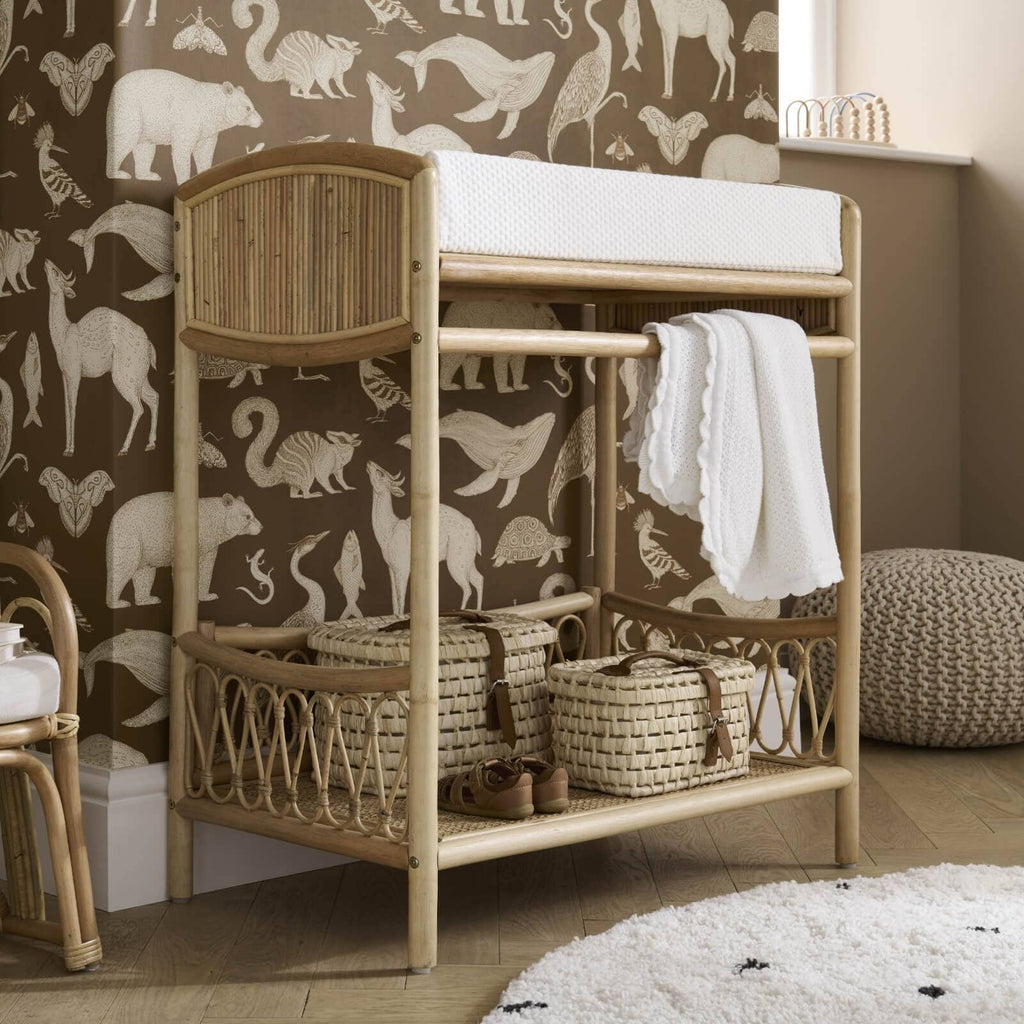 Aria Wave Changer with Hanging Rail - Rattan Furniture Sets CuddleCo 
