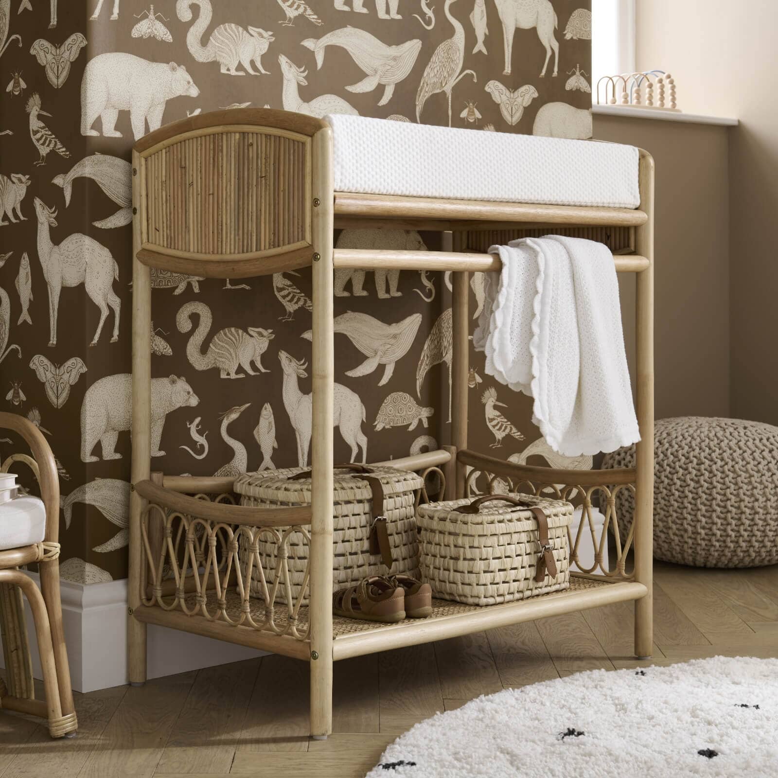 Aria Wave Changer with Hanging Rail - Rattan Furniture Sets CuddleCo 