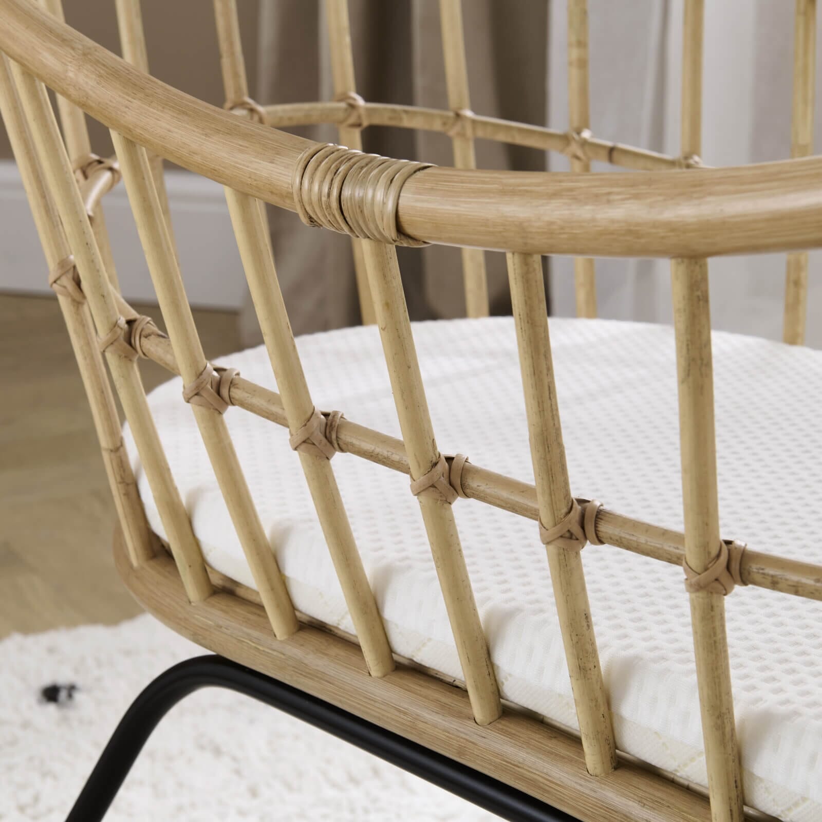 Aria Wave Crib - Rattan Furniture Singles CuddleCo 