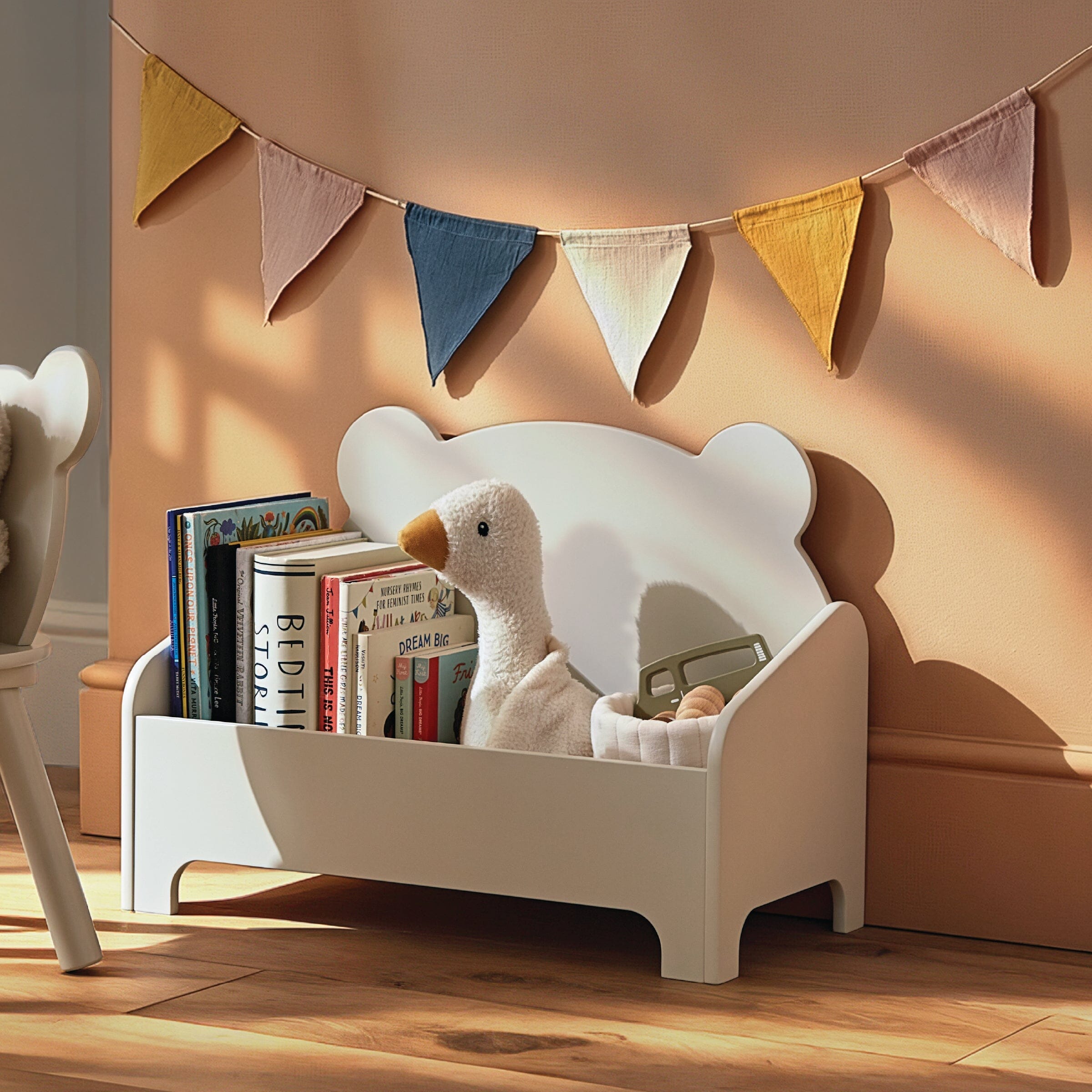 Play House Bear Book Storage - Pebble Furniture Singles CuddleCo 