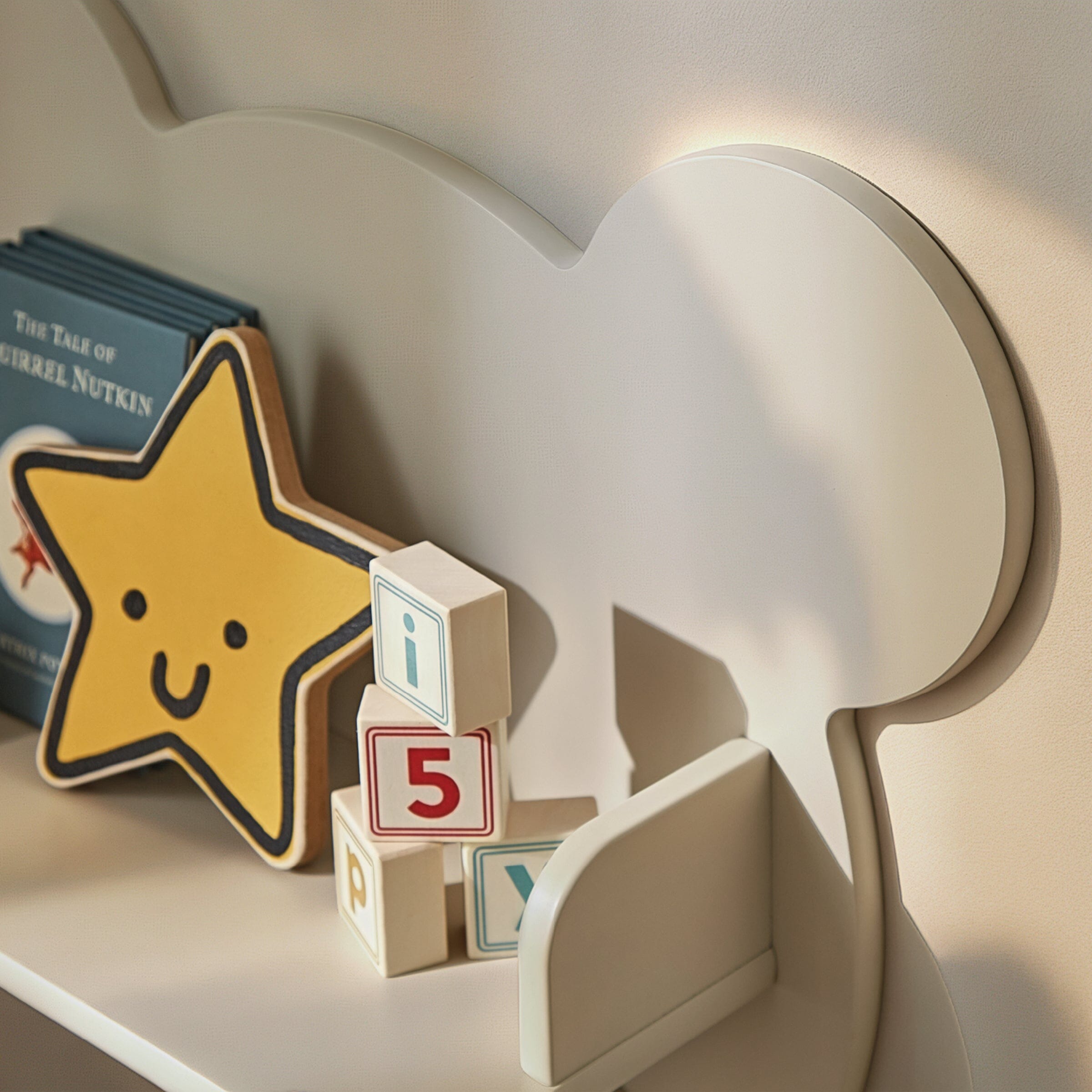Play House Bear Shelf - Pebble Furniture Singles CuddleCo 
