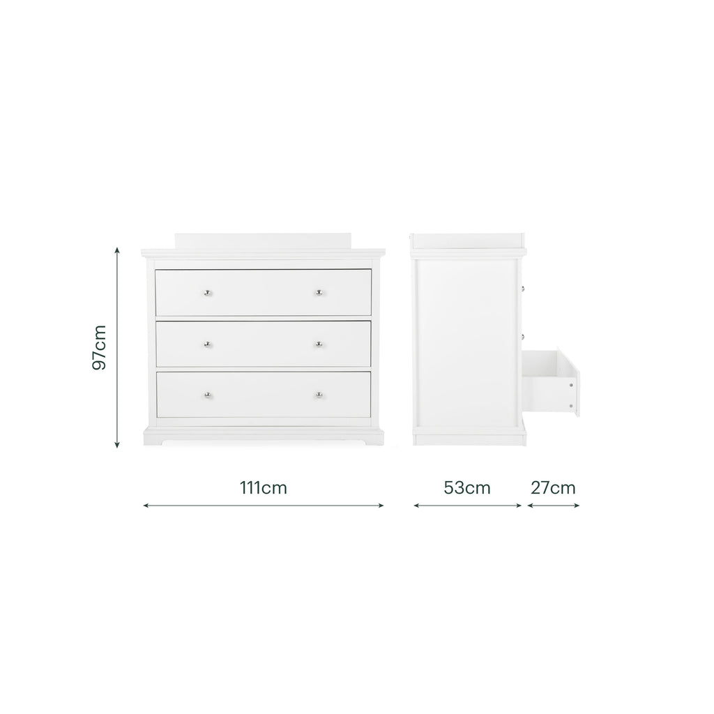 Beaumont 2 Piece Nursery Furniture Set - White Furniture Sets CuddleCo 