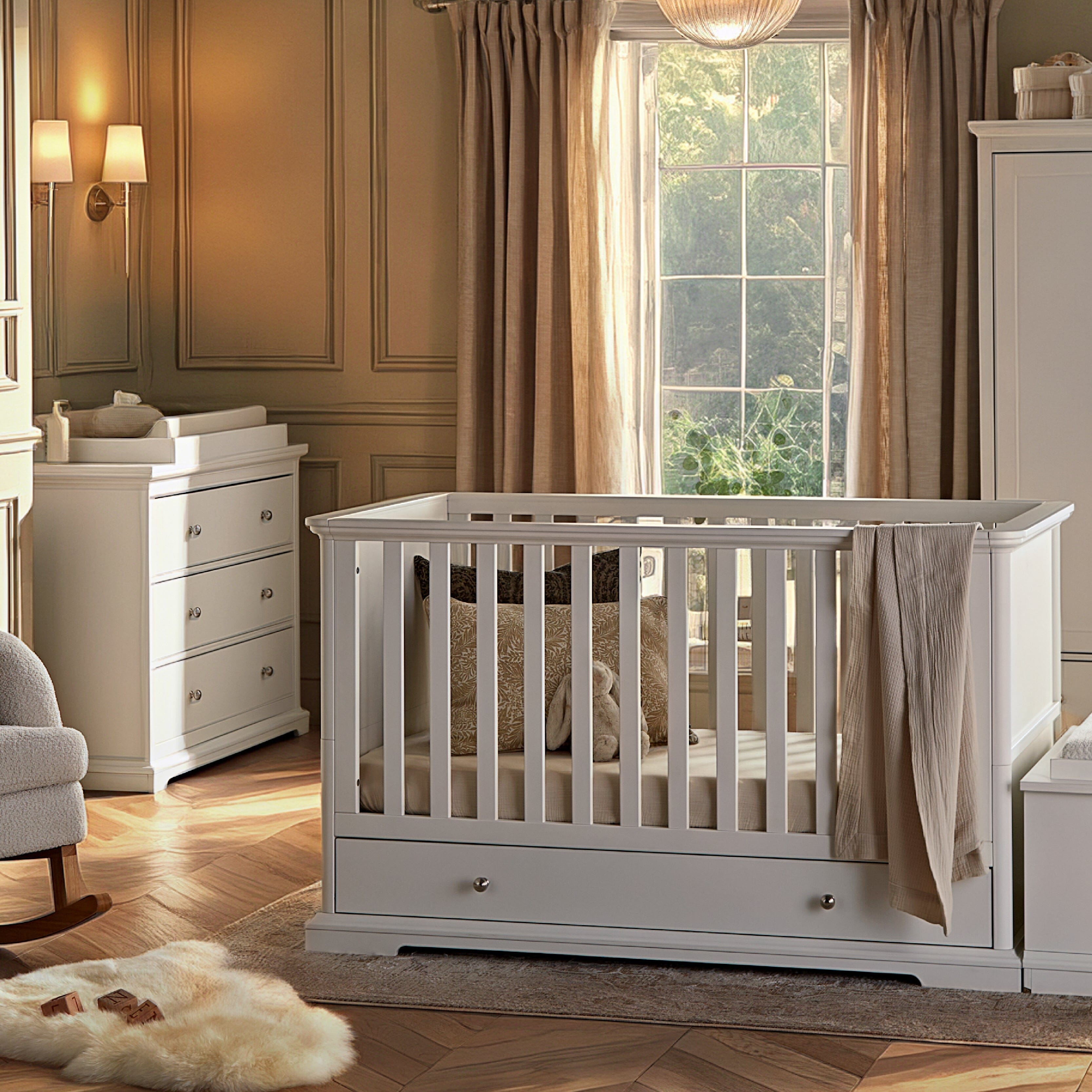 Beaumont 2 Piece Nursery Furniture Set - White Furniture Sets CuddleCo 