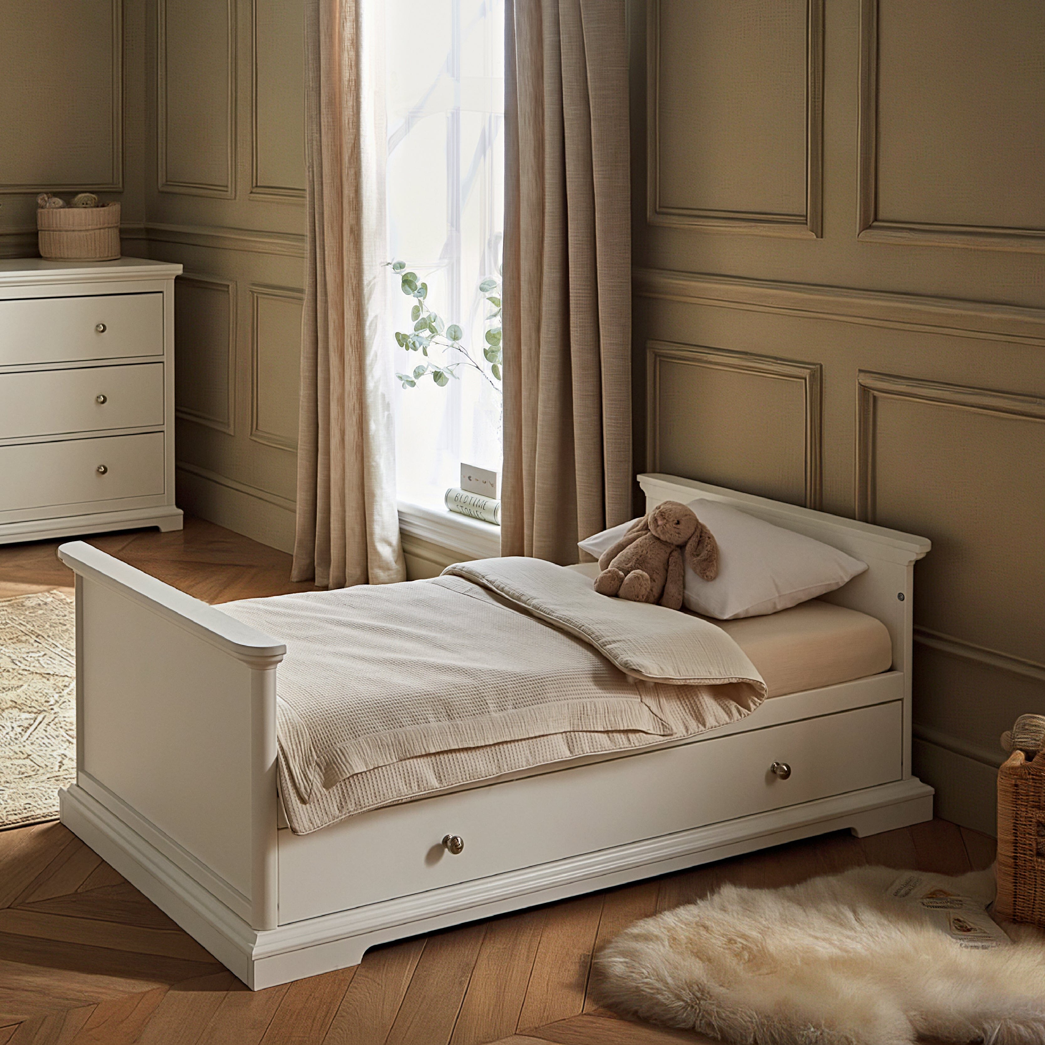 Beaumont Cot Bed - White Furniture Singles CuddleCo 